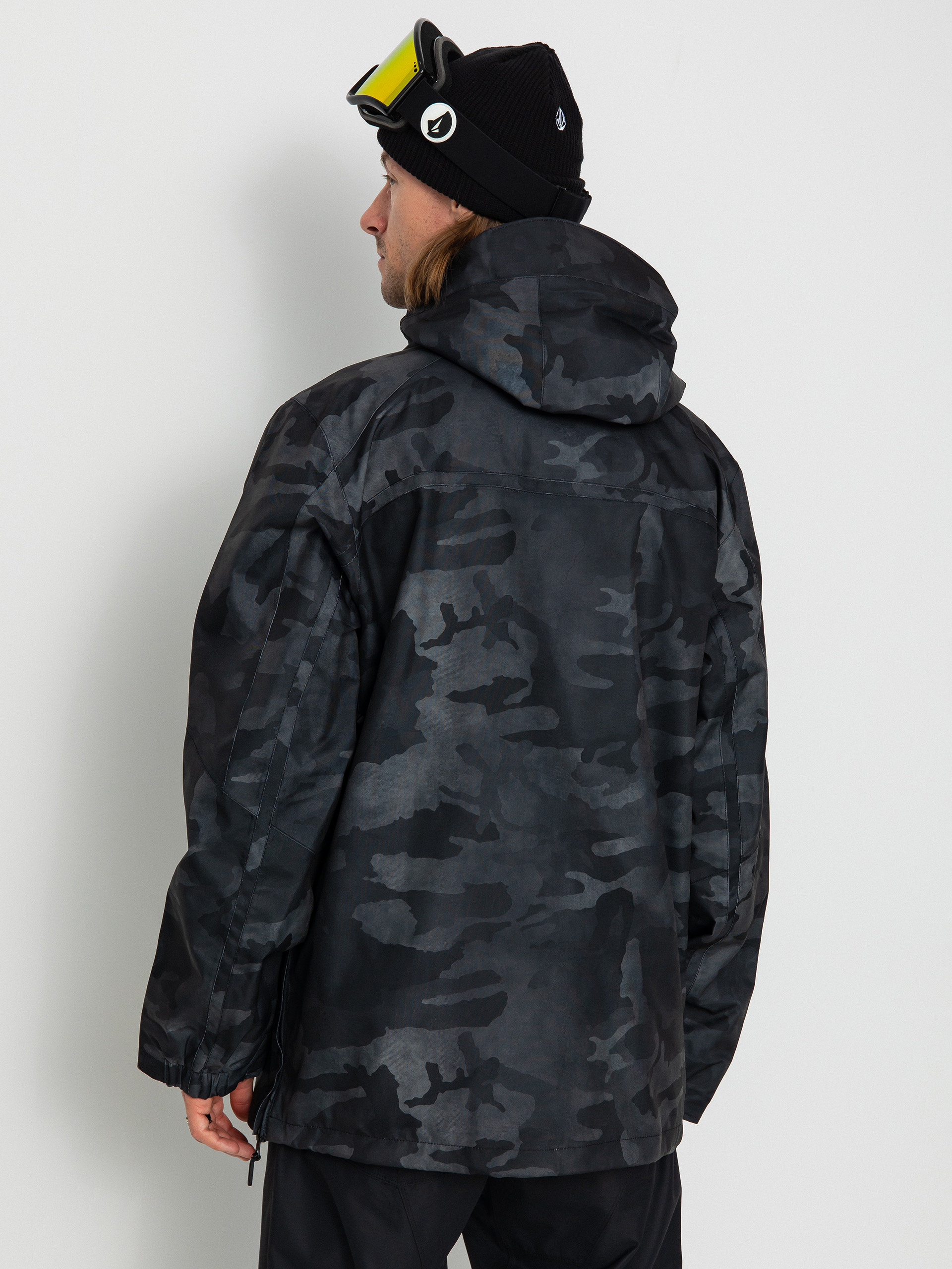 Pentru bărbați Geacă de snowboard Volcom Brighton Pullover (black camo)
