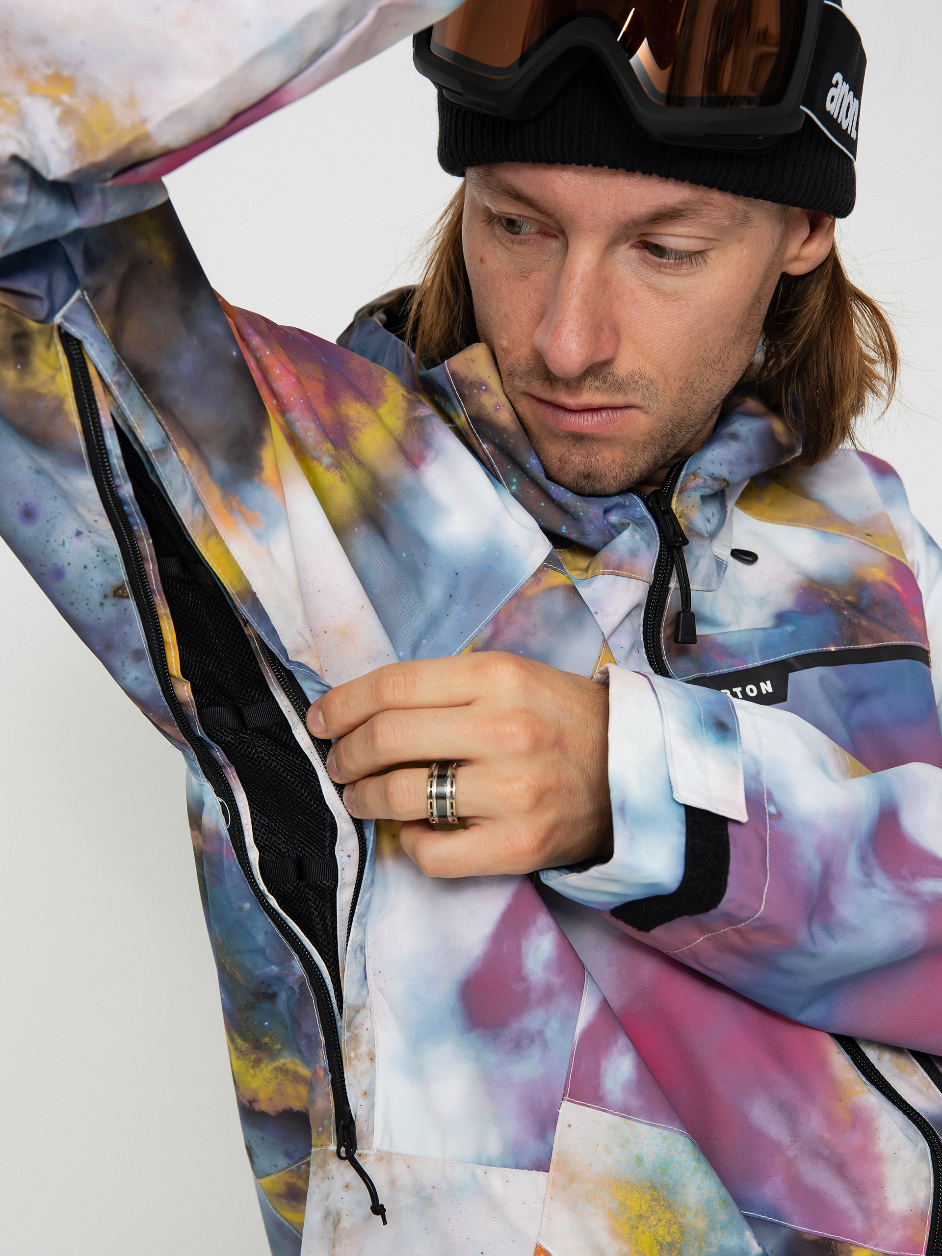 Pentru bărbați Geacă de snowboard Burton Lodgepole (stout white voyager)