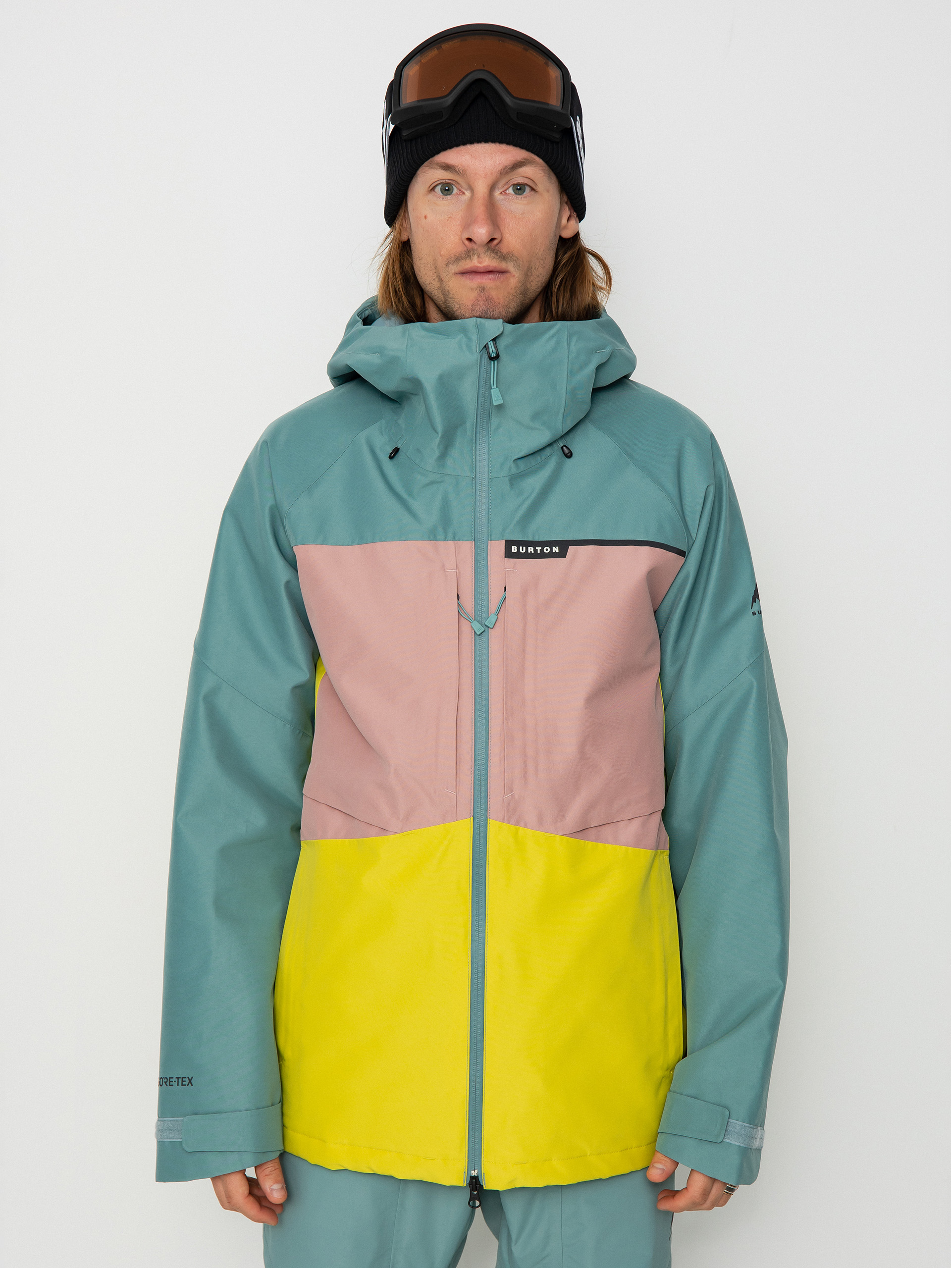 Pentru bărbați Geacă de snowboard Burton Pillowline Gore‑Tex 2L (rock lichen/powder blush/sulfur)