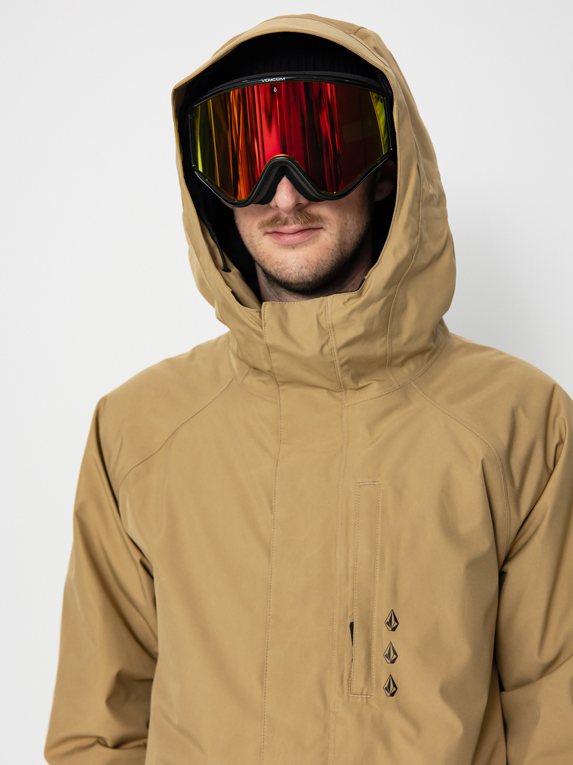 Pentru bărbați Geacă de snowboard Volcom Dua Ins Gore (dark khaki)