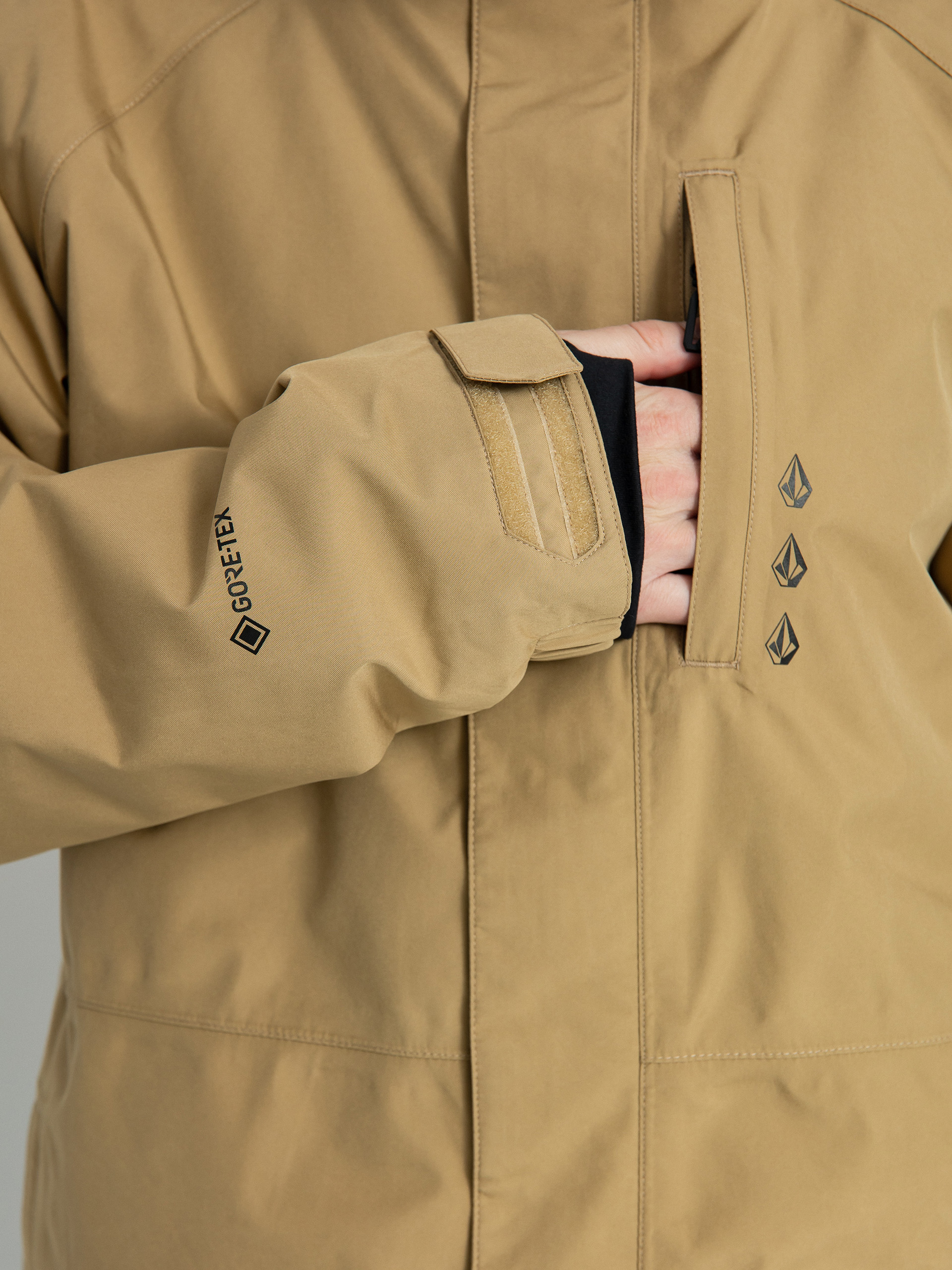 Pentru bărbați Geacă de snowboard Volcom Dua Ins Gore (dark khaki)