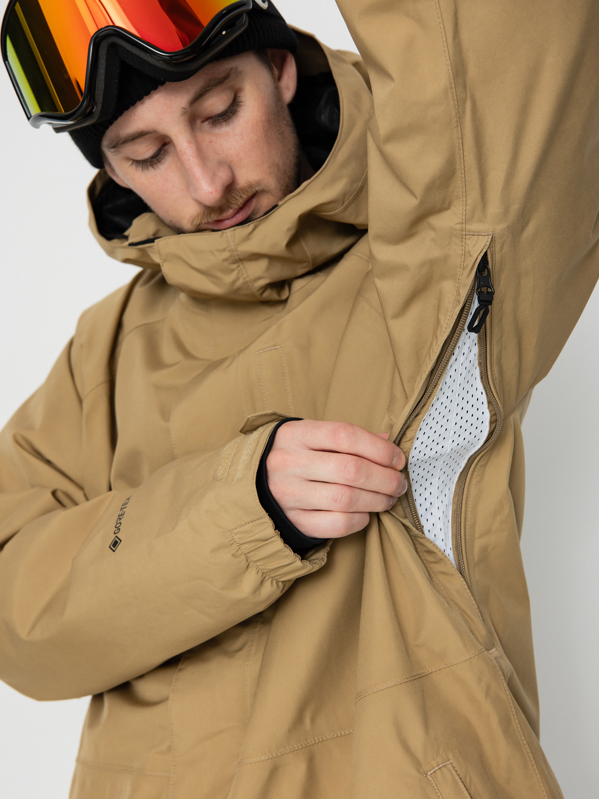 Pentru bărbați Geacă de snowboard Volcom Dua Ins Gore (dark khaki)
