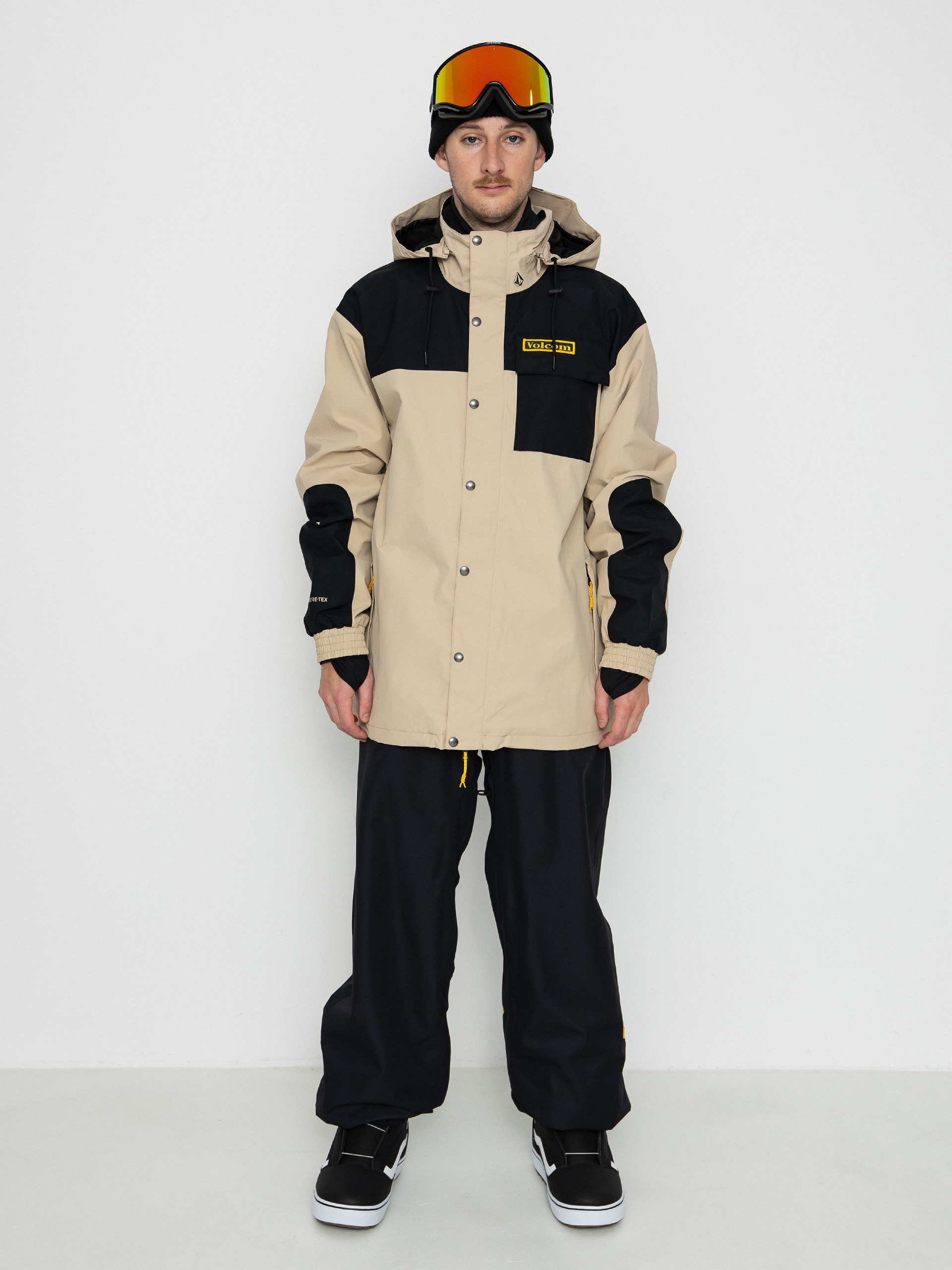Pentru bărbați Geacă de snowboard Volcom Longo Gore Tex (khakiest)