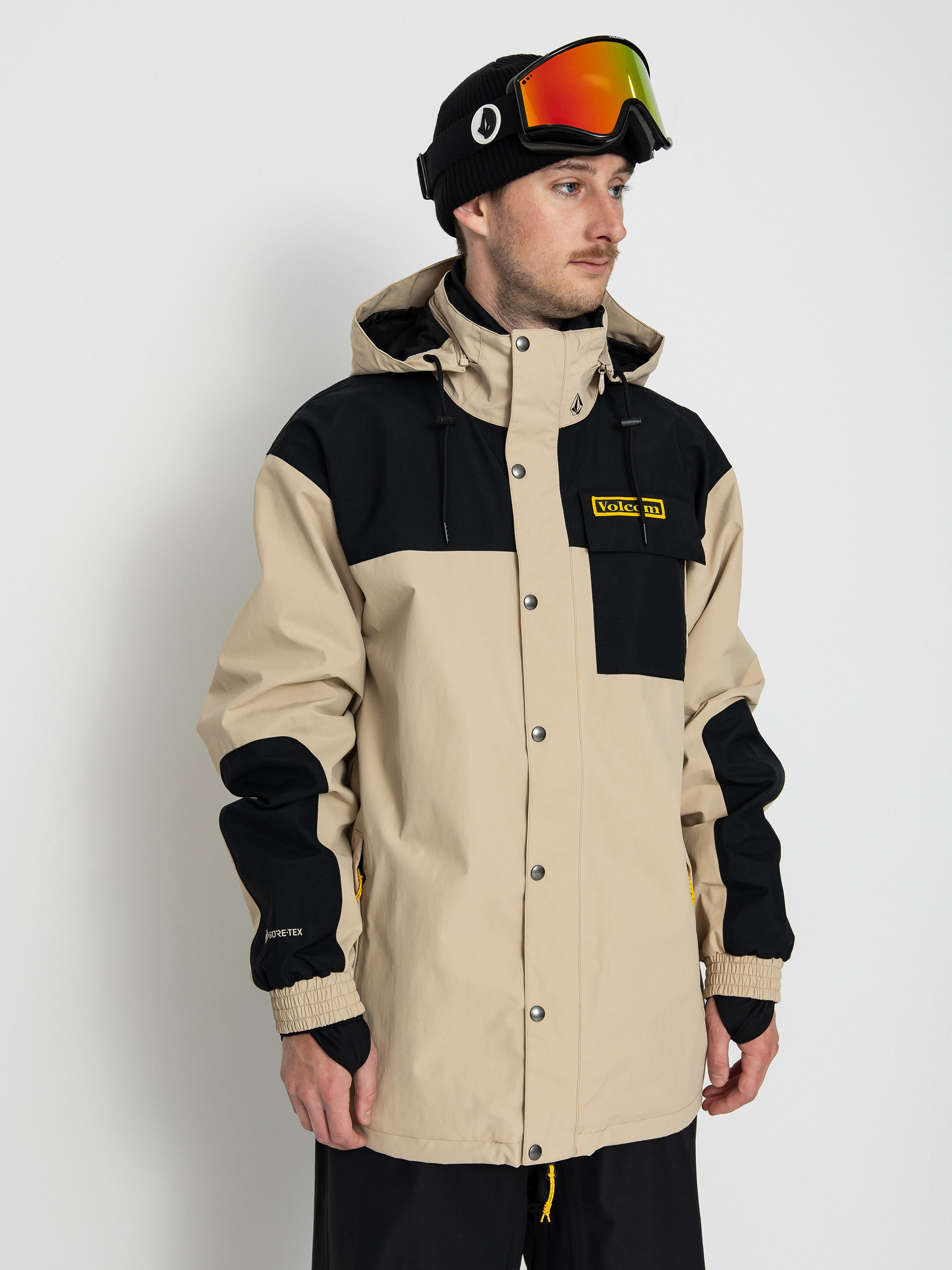 Pentru bărbați Geacă de snowboard Volcom Longo Gore Tex (khakiest)