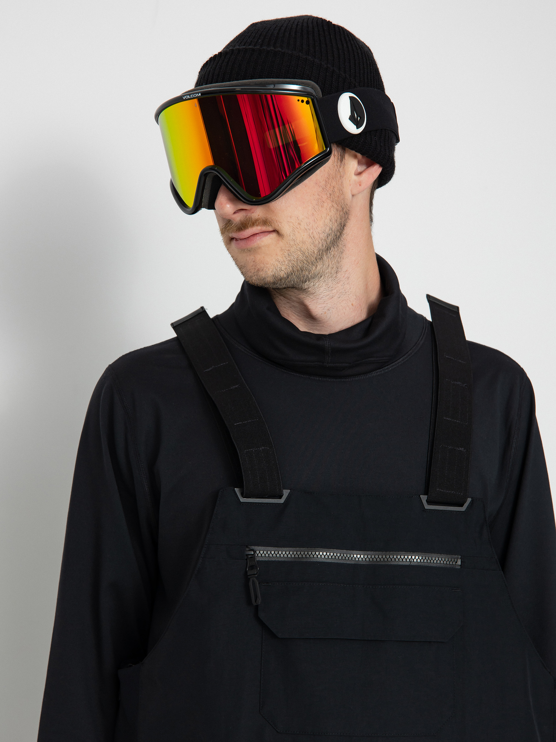 Pentru bărbați Pantaloni pentru snowboard Volcom Rain Gore Tex Bib Overall (black)