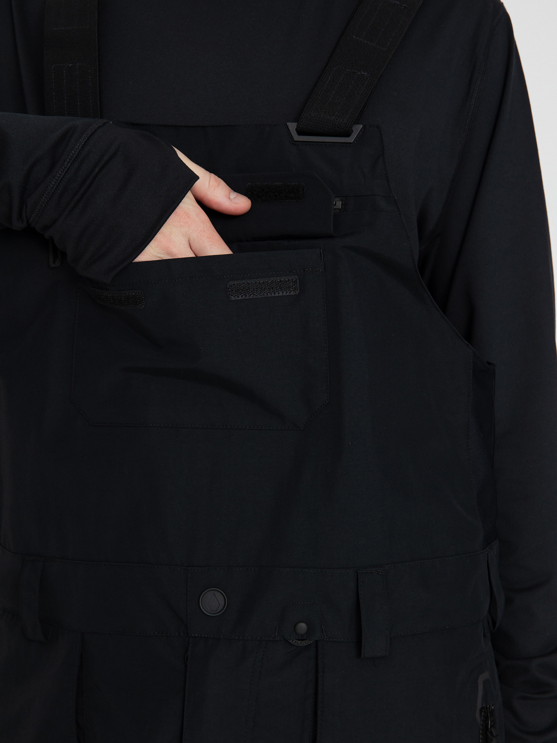 Pentru bărbați Pantaloni pentru snowboard Volcom Rain Gore Tex Bib Overall (black)