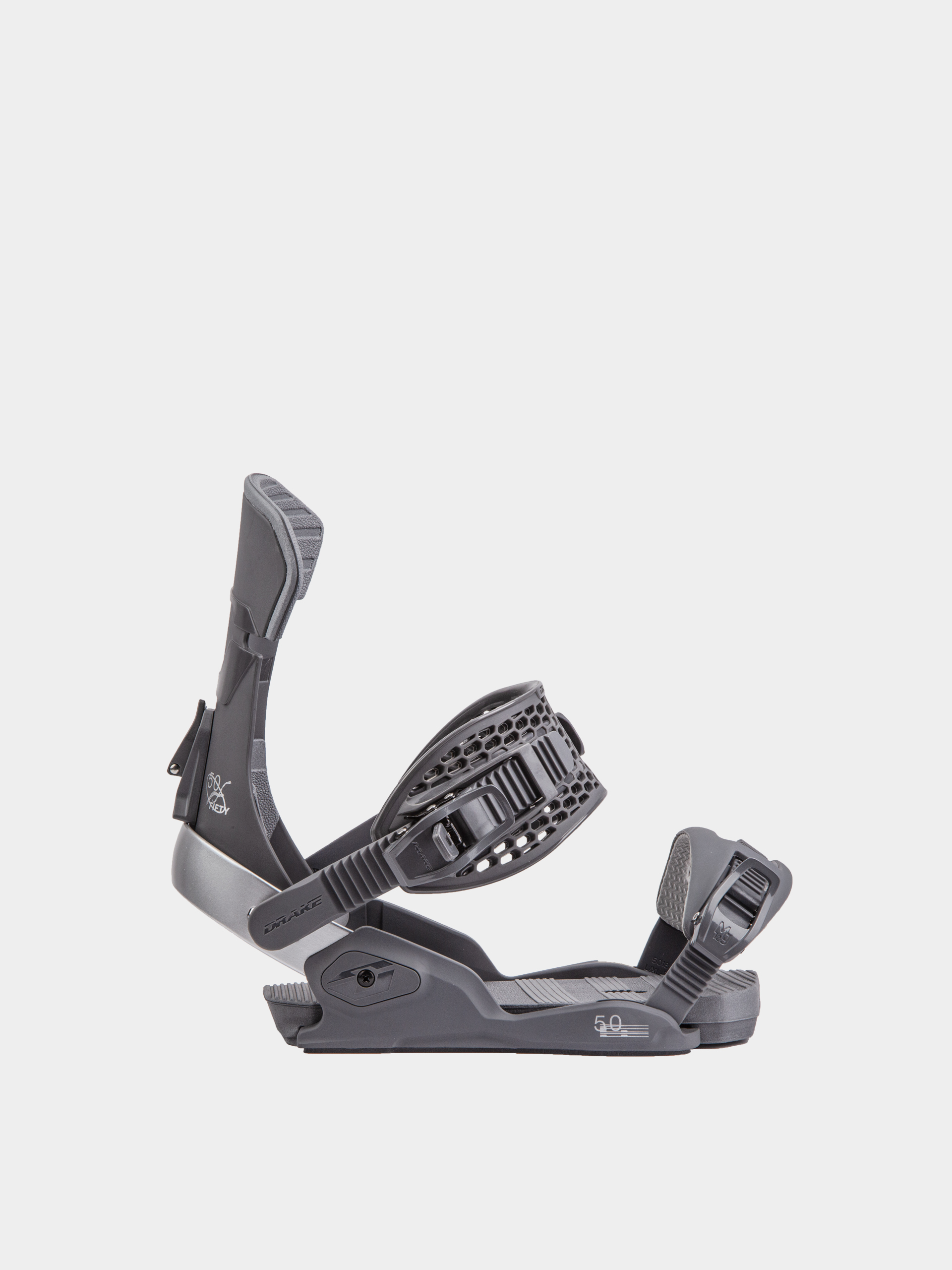 Pentru bărbați Legături pentru snowboard Drake Fifty (dark grey/silver)