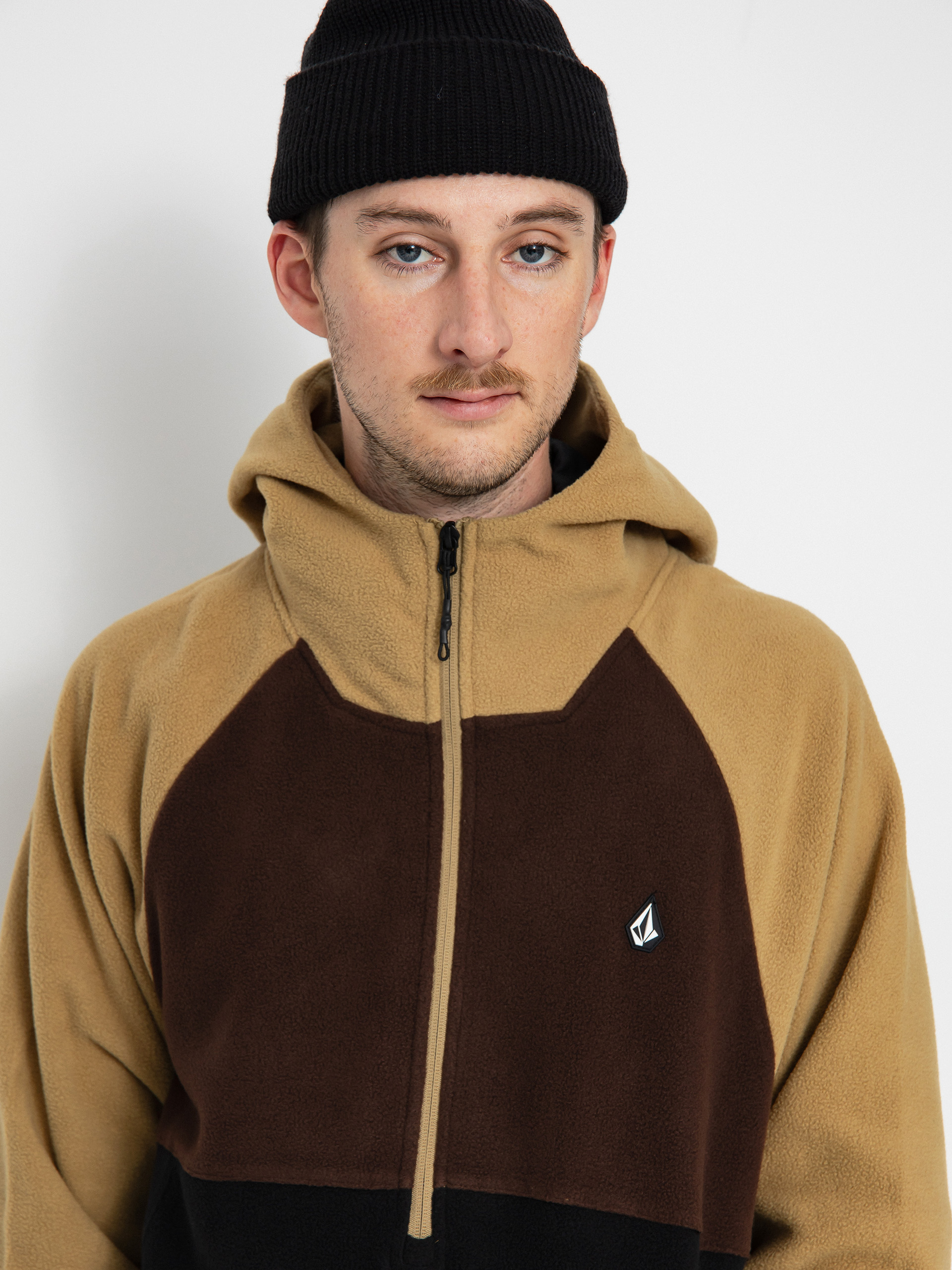 Pentru bărbați Hanorac termic Volcom Polar 1/2 Zip HD (dark khaki)
