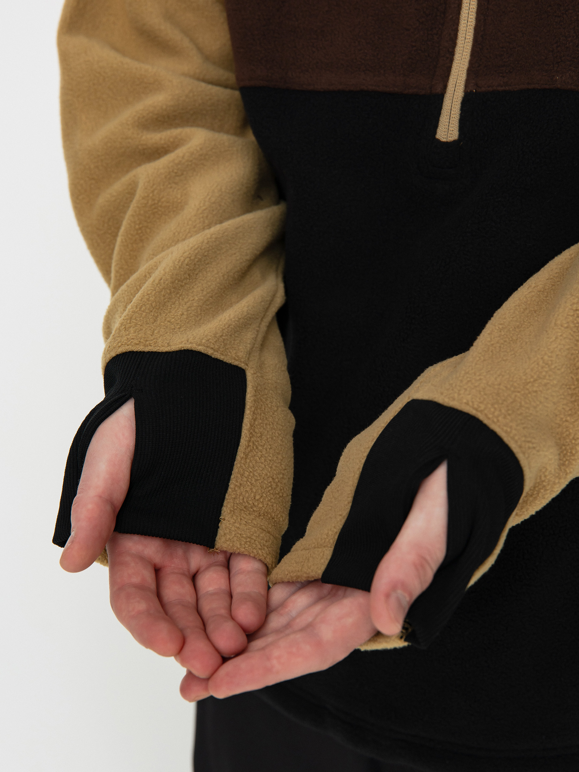 Pentru bărbați Hanorac termic Volcom Polar 1/2 Zip HD (dark khaki)