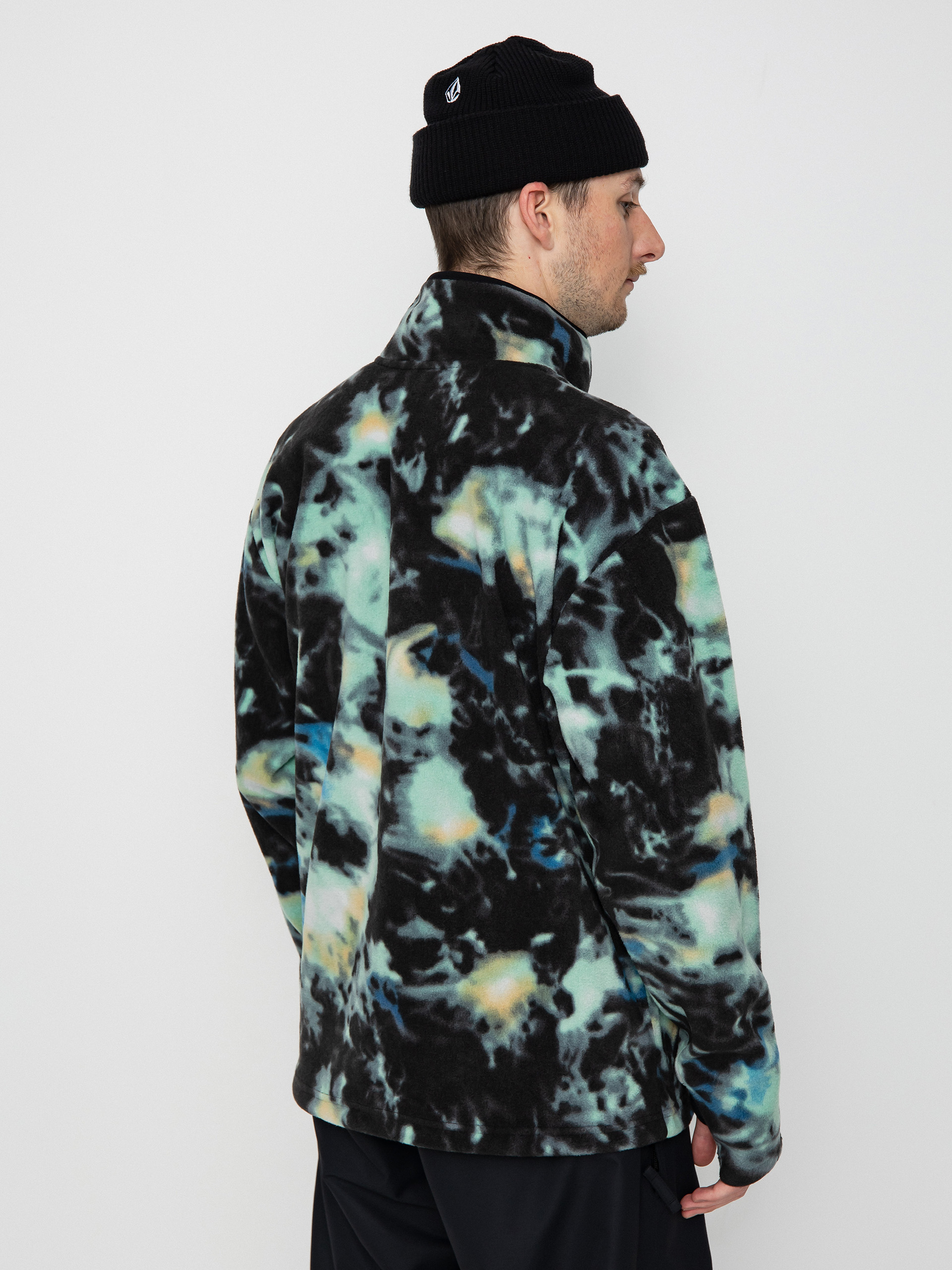 Pentru bărbați Hanorac termic Volcom Polar Mock 1/2 Zip (spritz black)