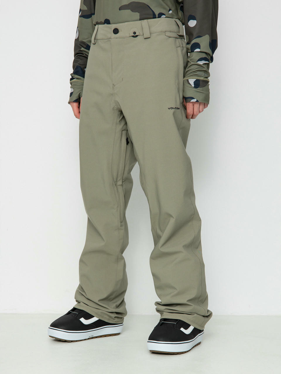 Pentru bărbați Pantaloni pentru snowboard Volcom Freakin Snow Chino (light military)