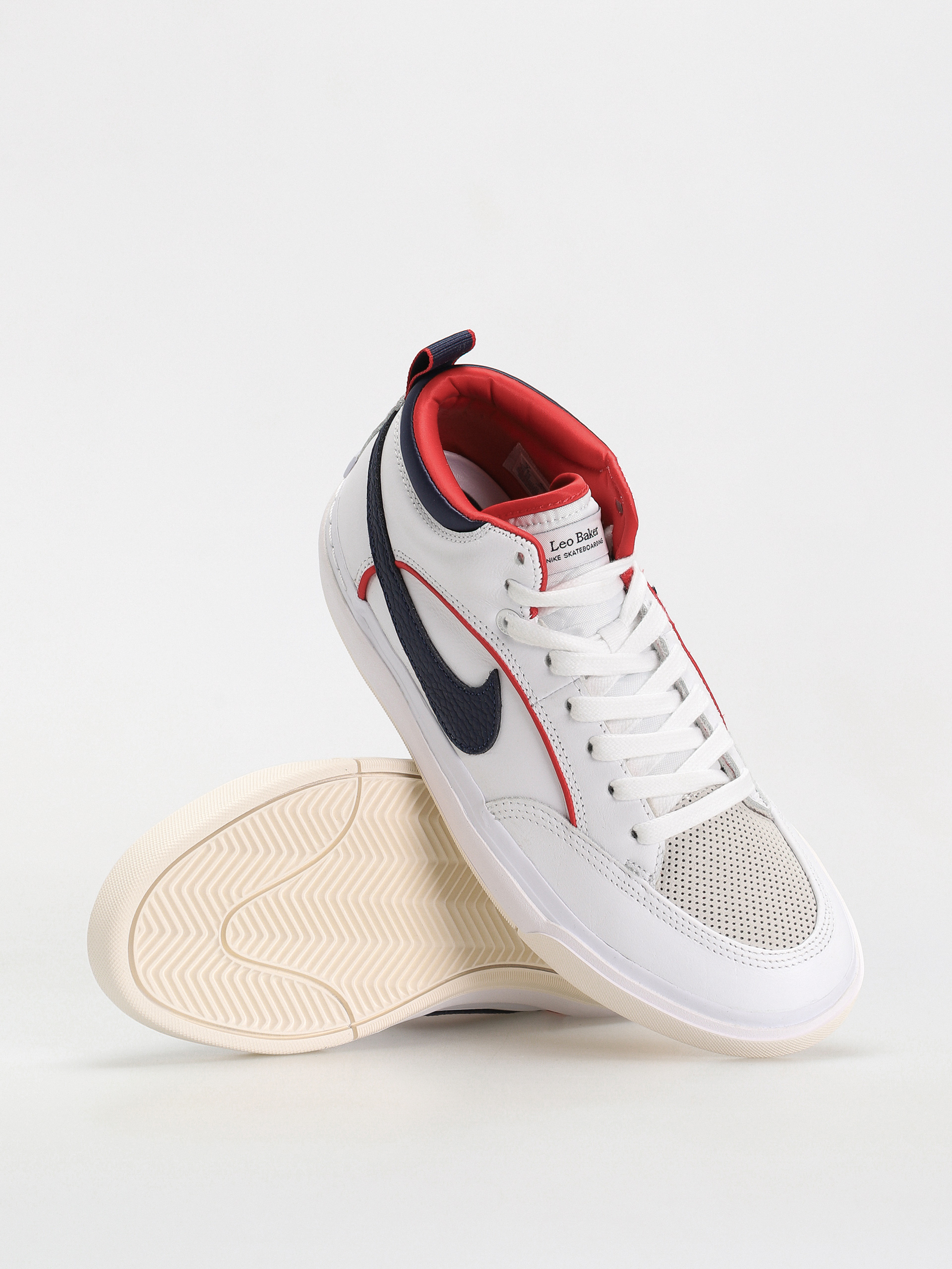 Pantofi Nike SB React Leo Premium (white/midnight navy university red white)