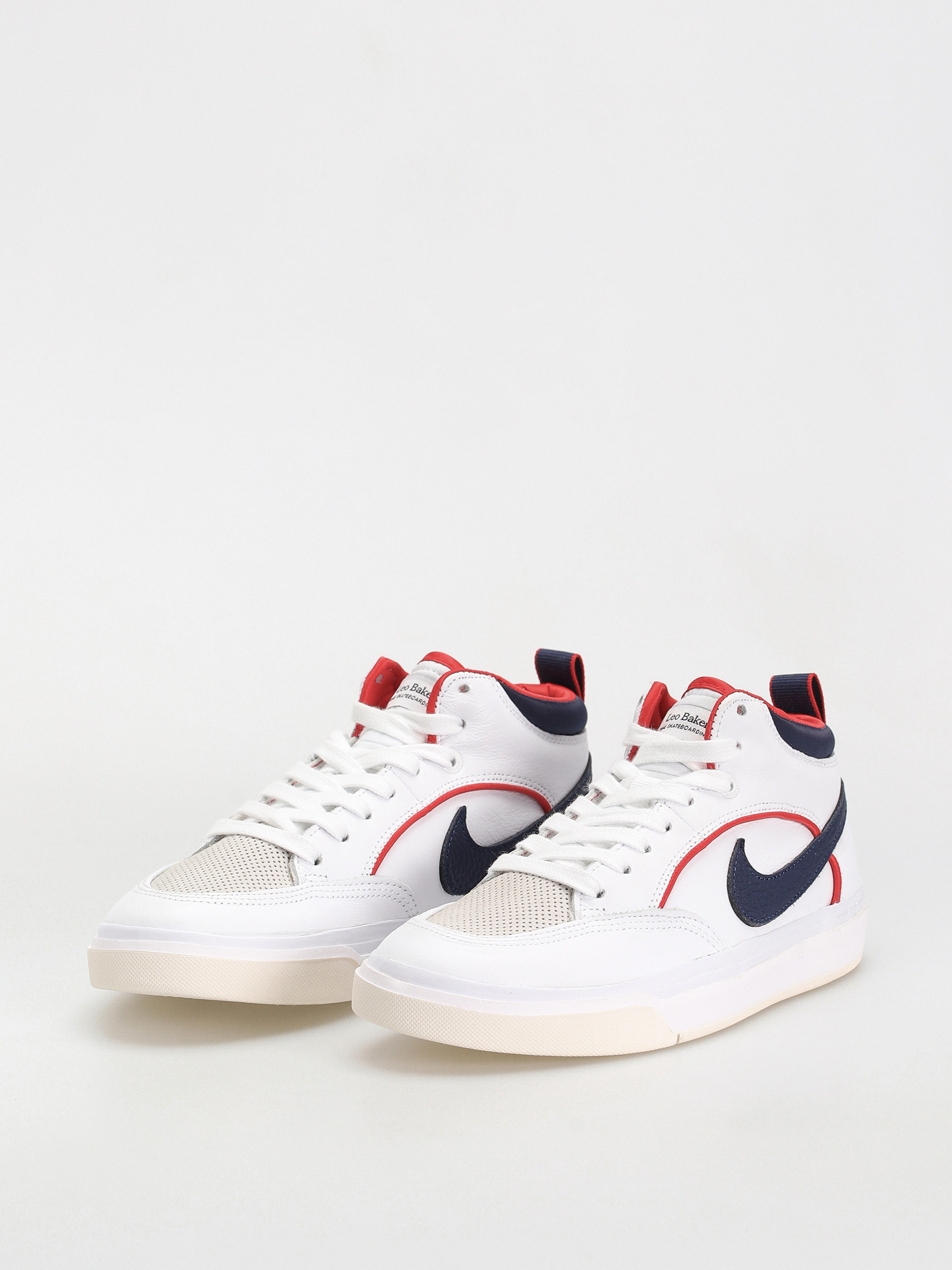 Pantofi Nike SB React Leo Premium (white/midnight navy university red white)