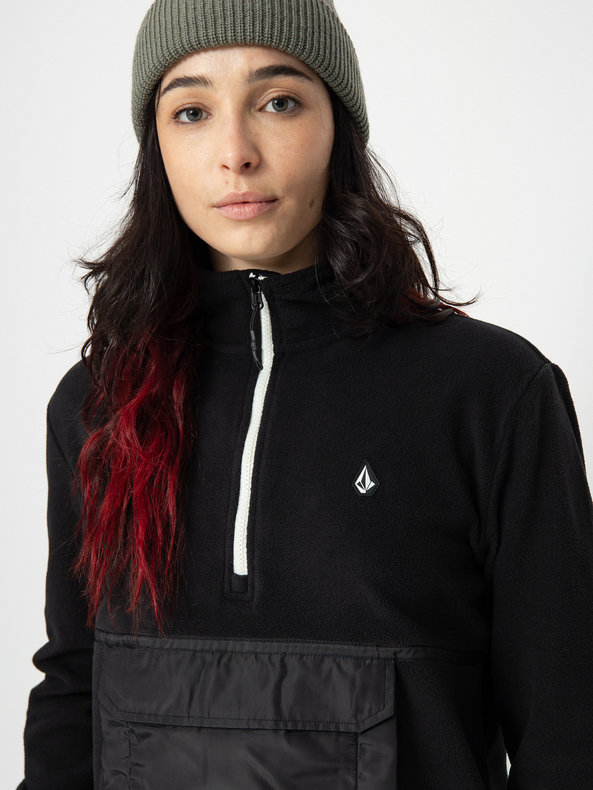Pentru femei Hanorac termic Volcom Polar 1/2 Zip (black)