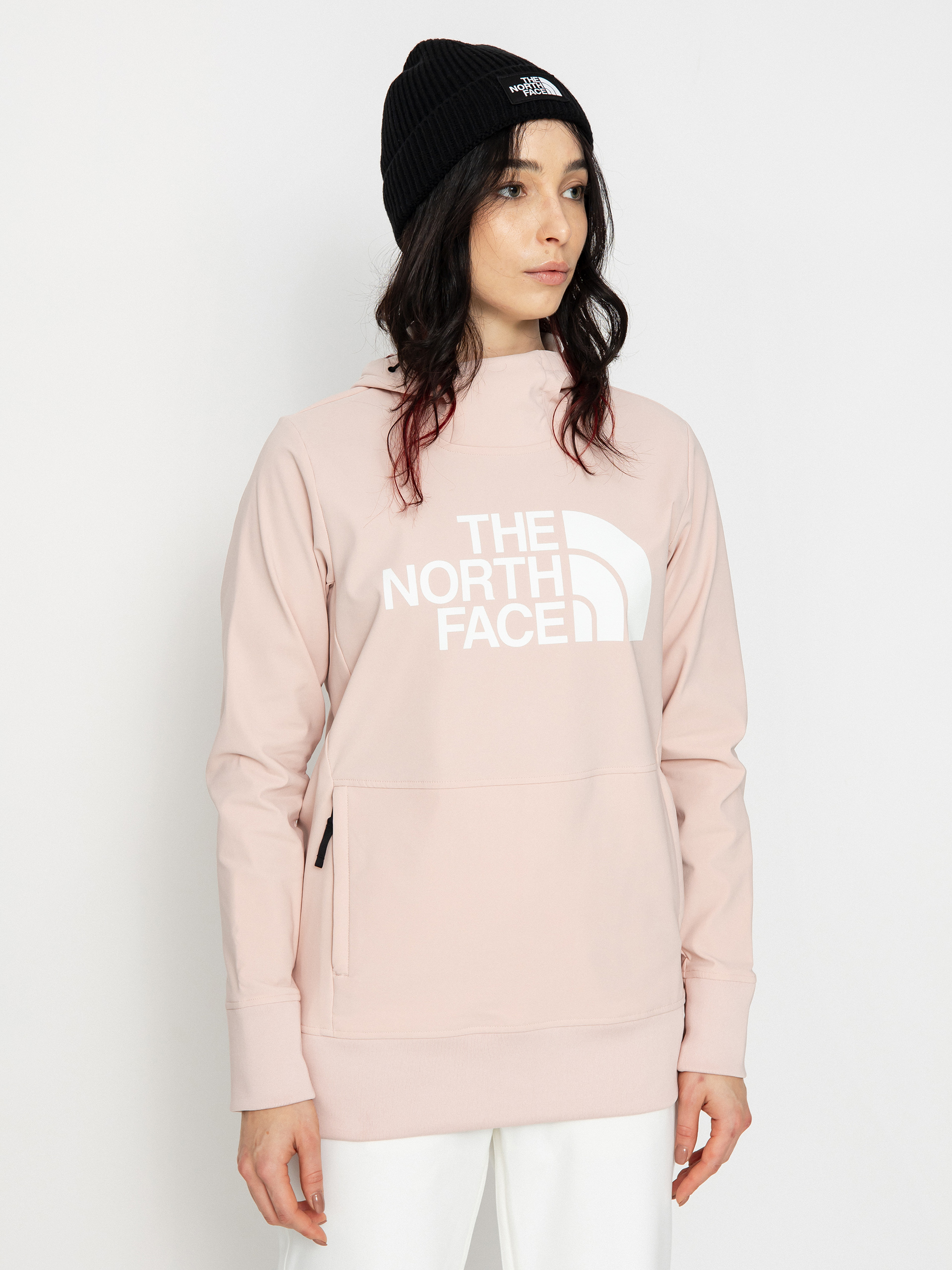 Hanorac cu glugă The North Face aktywna Tekno HD Wmn (pink moss)