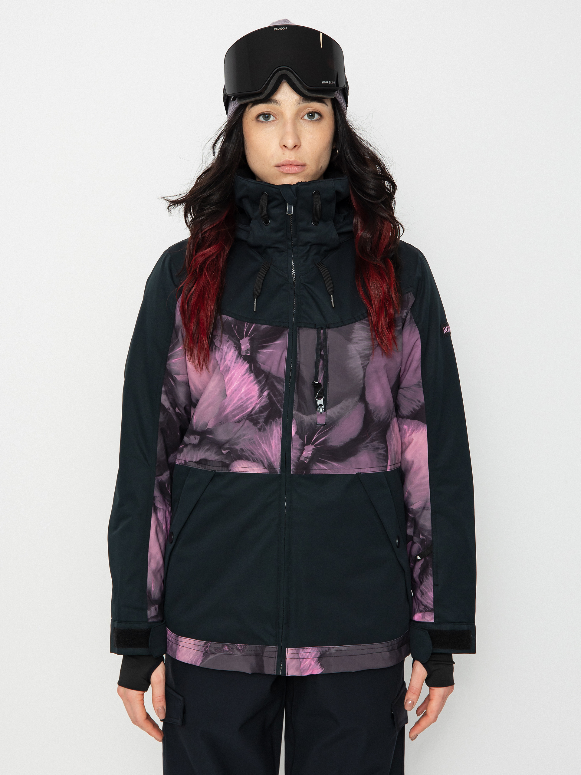 Geacă de snowboard Roxy Presence Parka Wmn (true black pansy pansy)