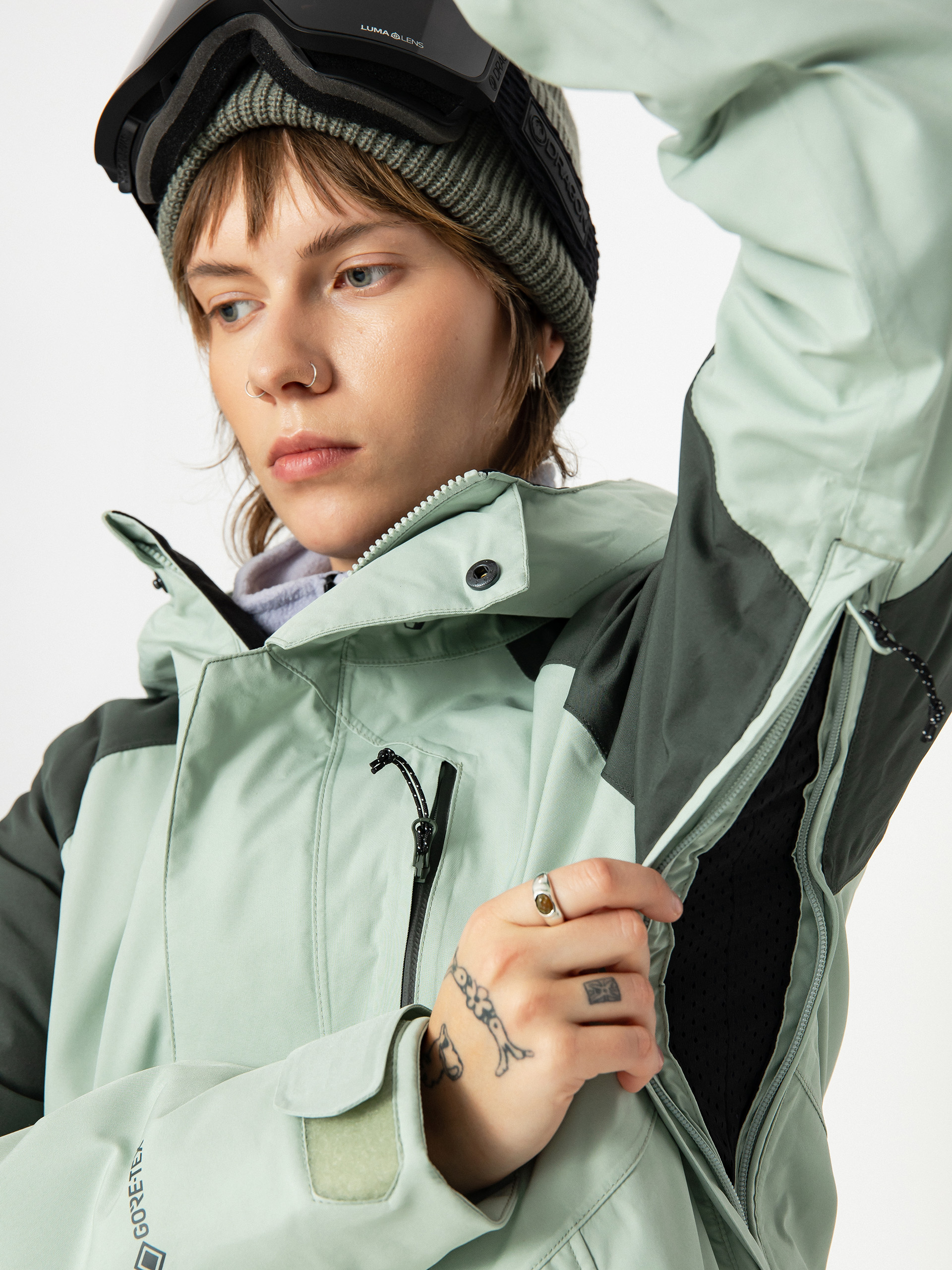 Pentru femei Geacă de snowboard Volcom V.Co Aris Ins Gore (sage frost)