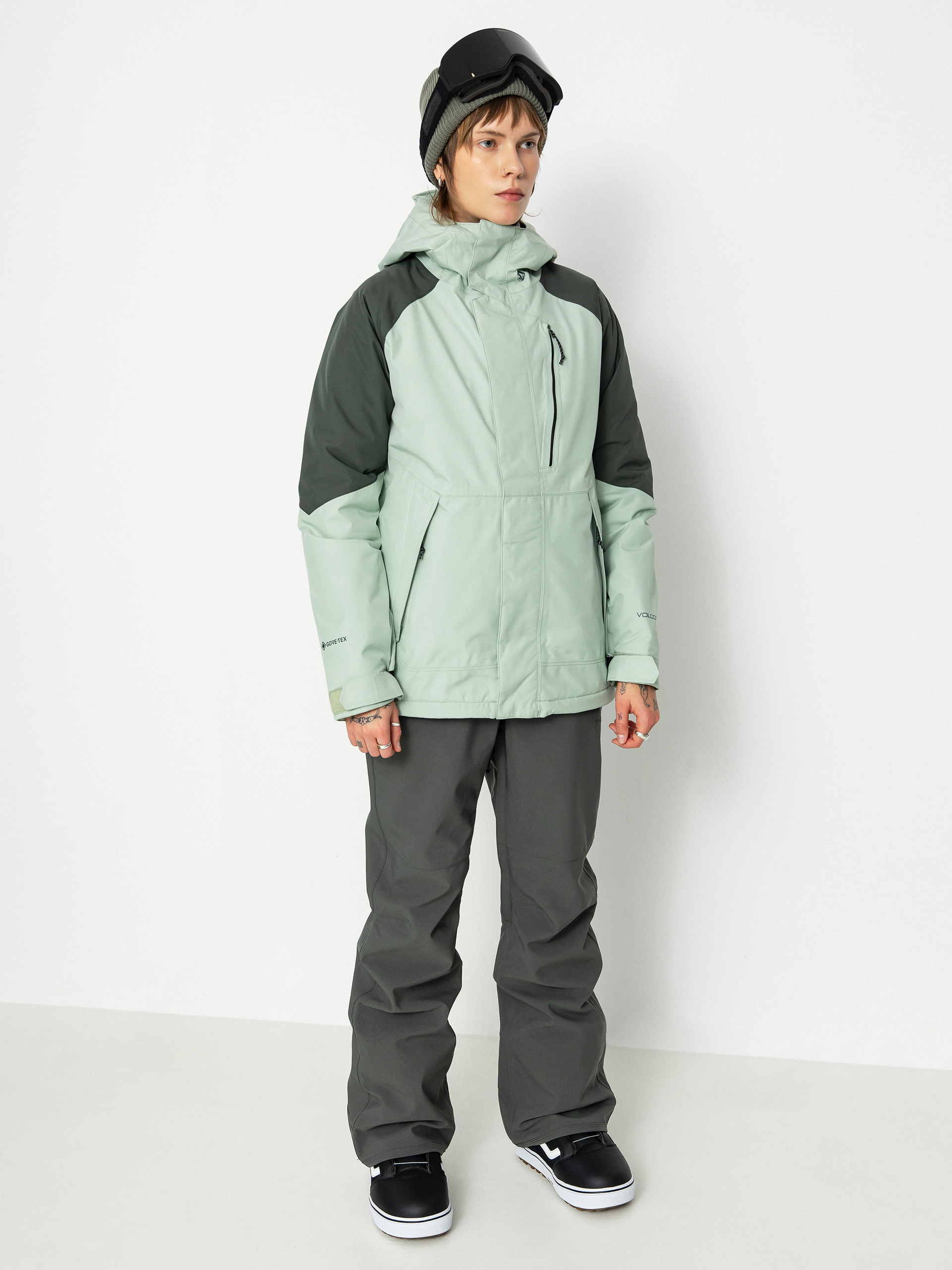 Pentru femei Geacă de snowboard Volcom V.Co Aris Ins Gore (sage frost)