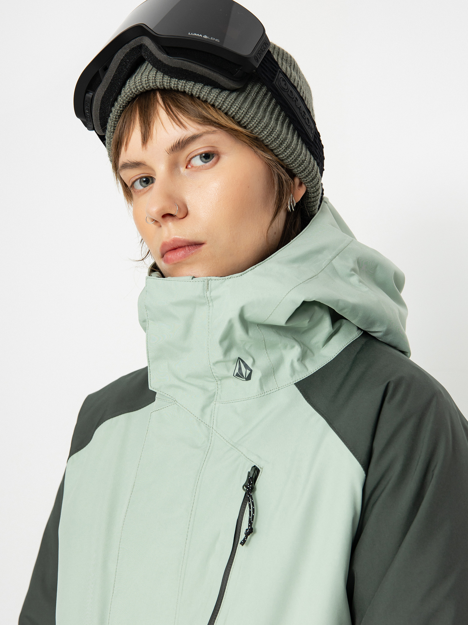 Pentru femei Geacă de snowboard Volcom V.Co Aris Ins Gore (sage frost)