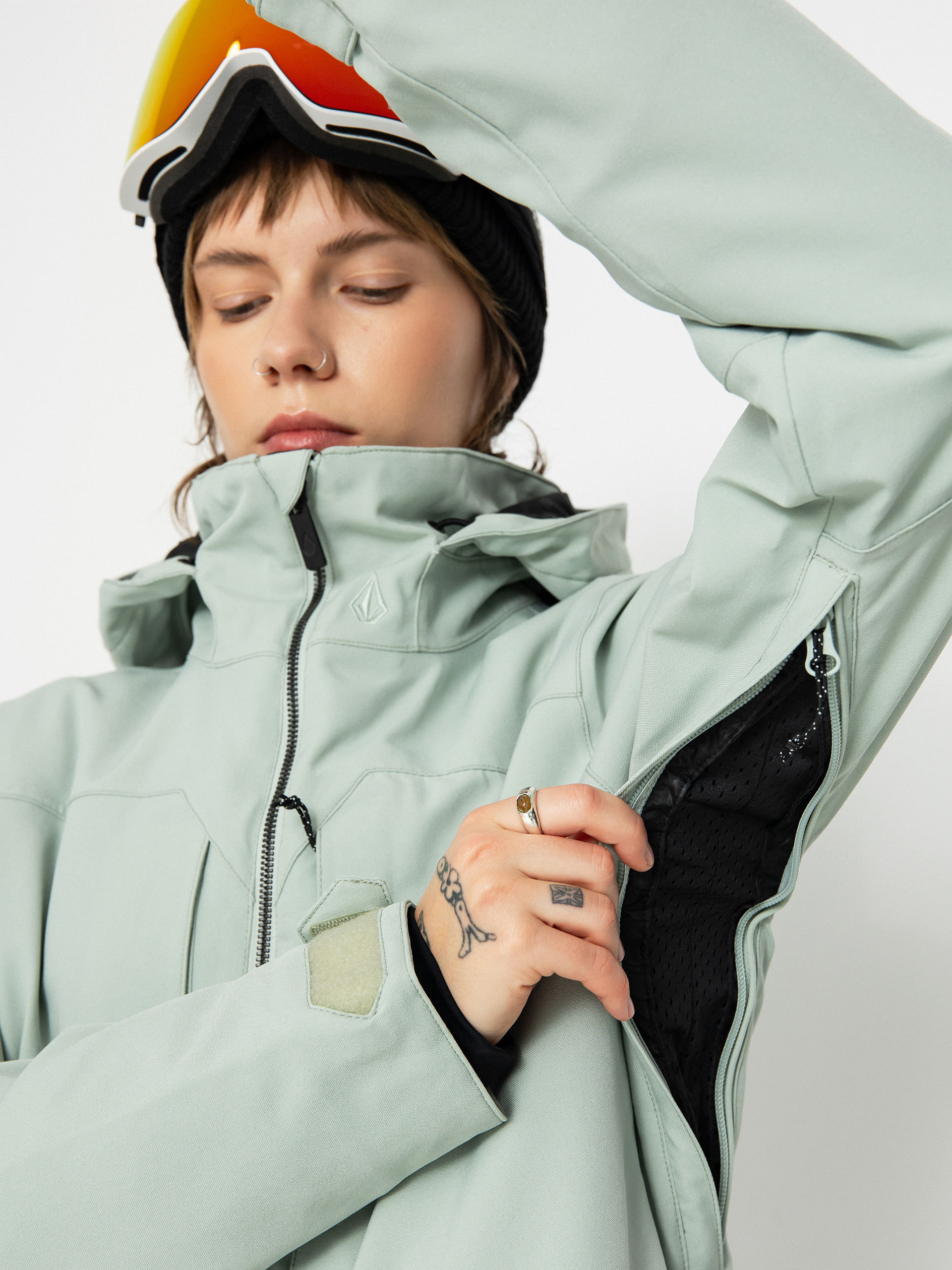 Pentru femei Geacă de snowboard Volcom Shelter 3D Stretch (sage frost)