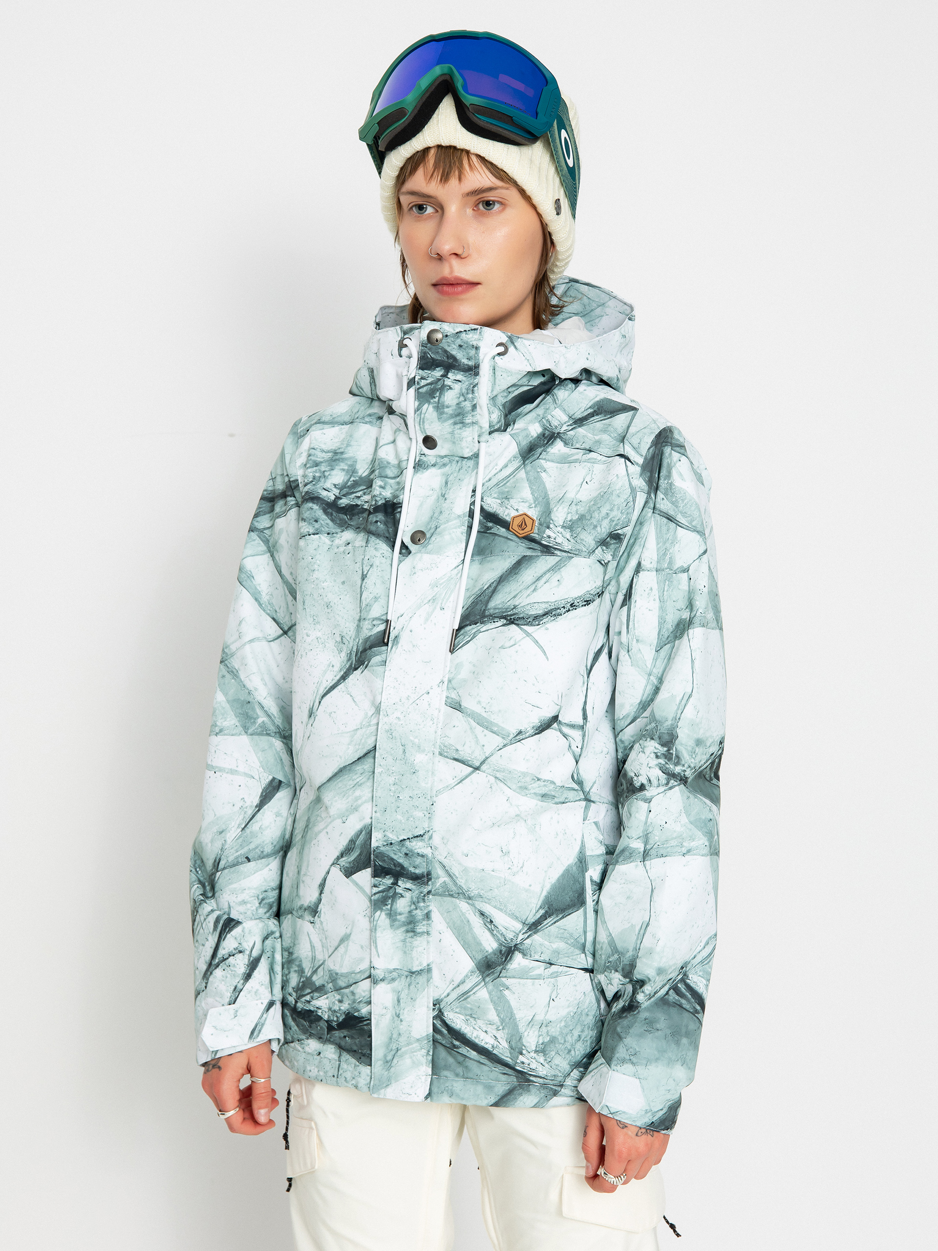 Pentru femei Geacă de snowboard Volcom Bolt Ins (white ice)