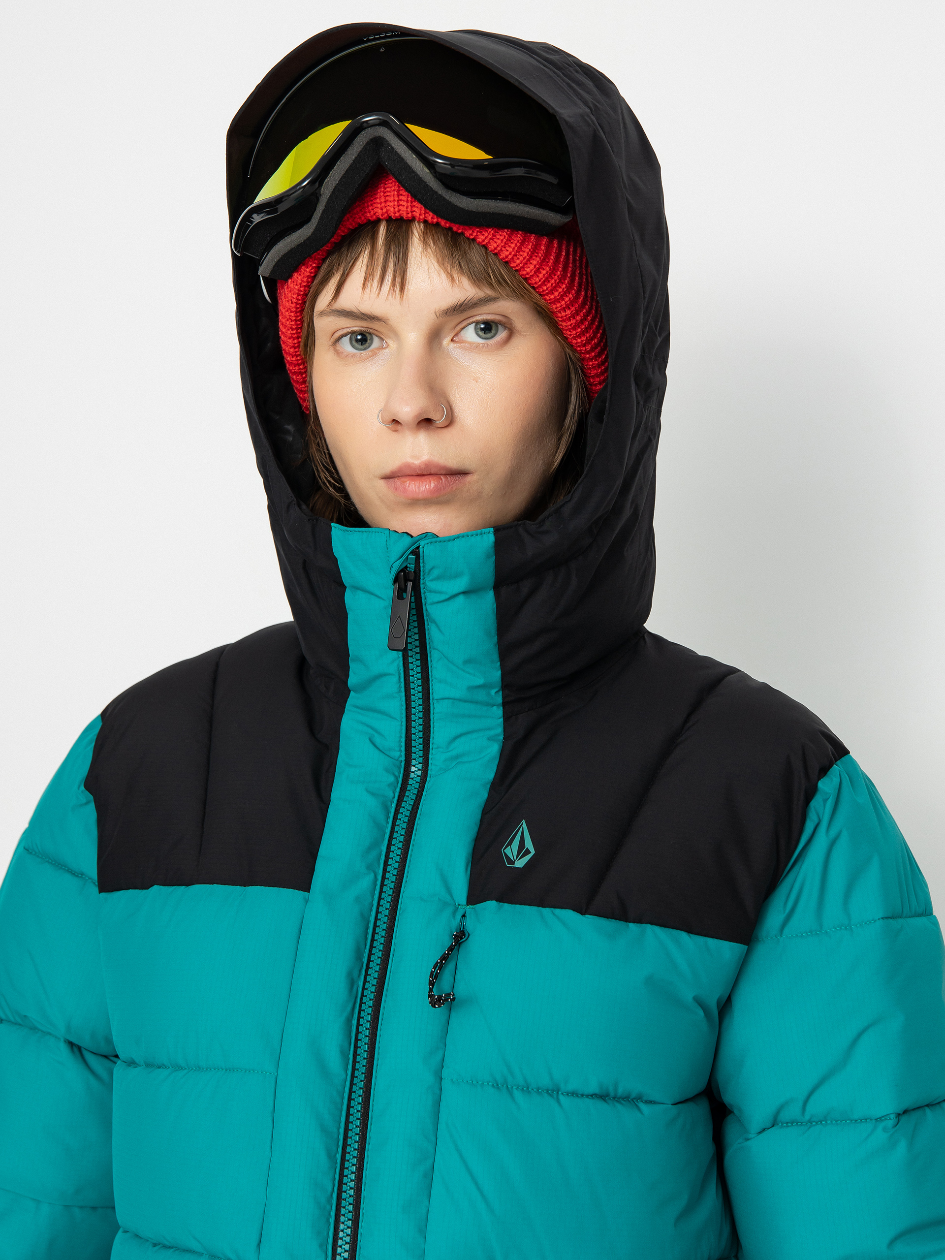 Pentru femei Geacă de snowboard Volcom Puffleup (vibrant green)