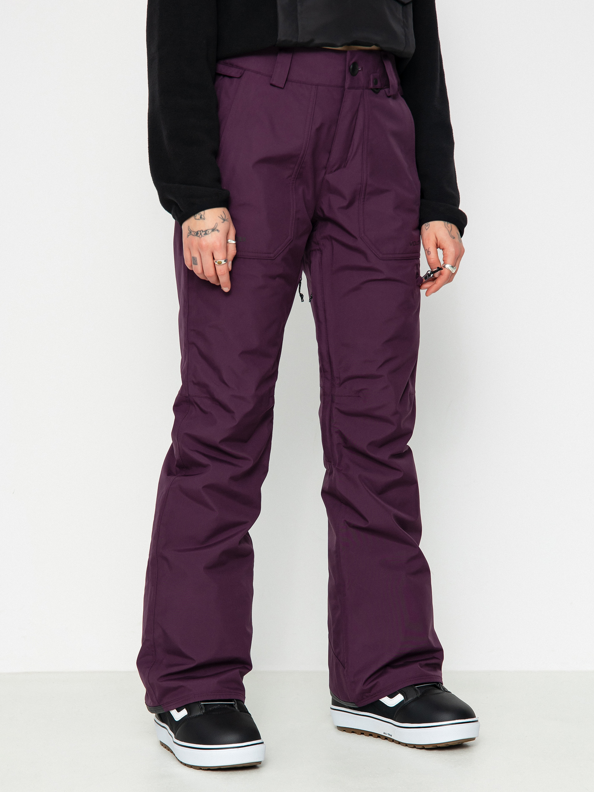 Pentru femei Pantaloni pentru snowboard Volcom Knox Ins Gore Tex (blackberry)