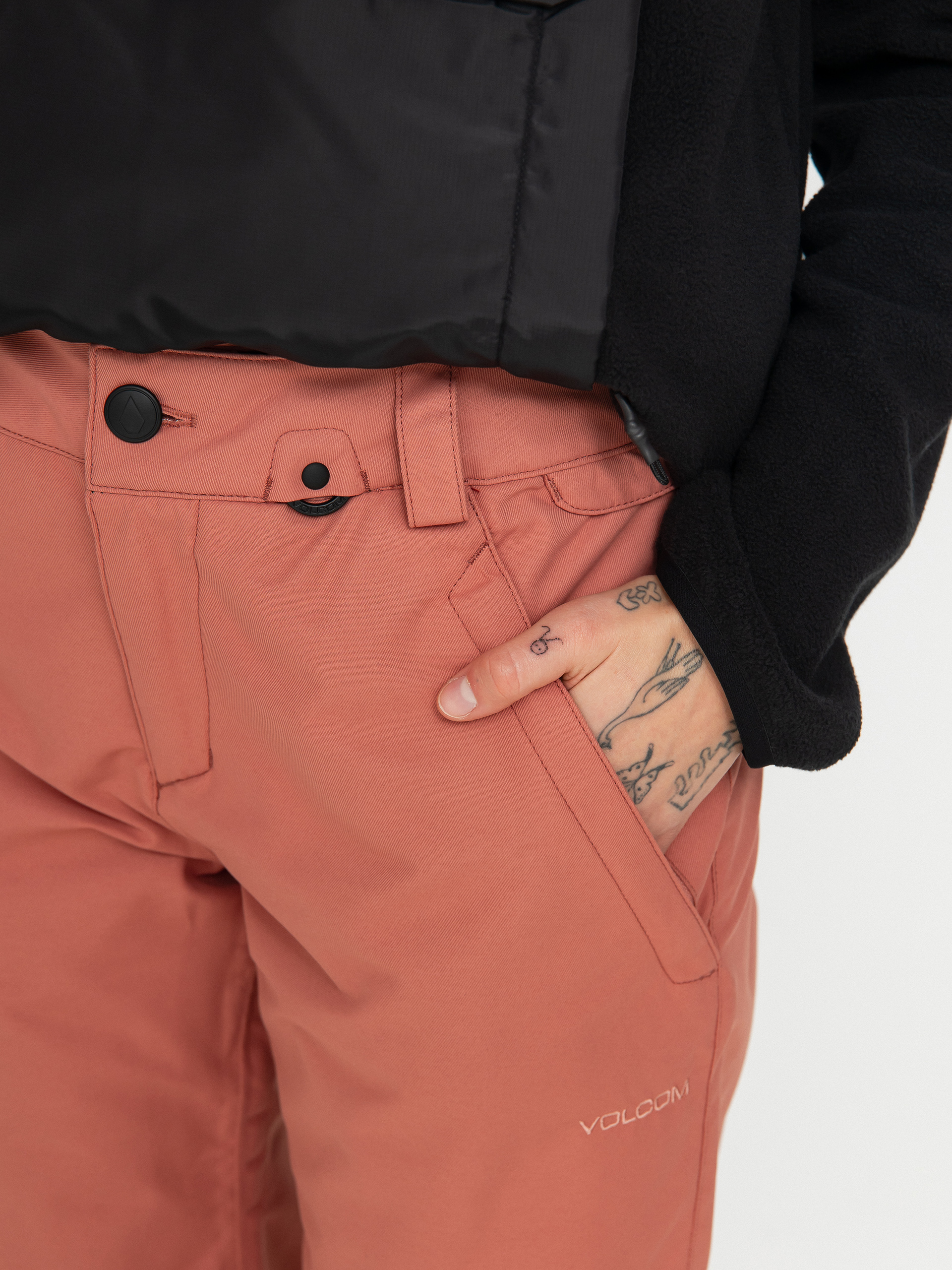 Pentru femei Pantaloni pentru snowboard Volcom Frochickie Ins (earth pink)