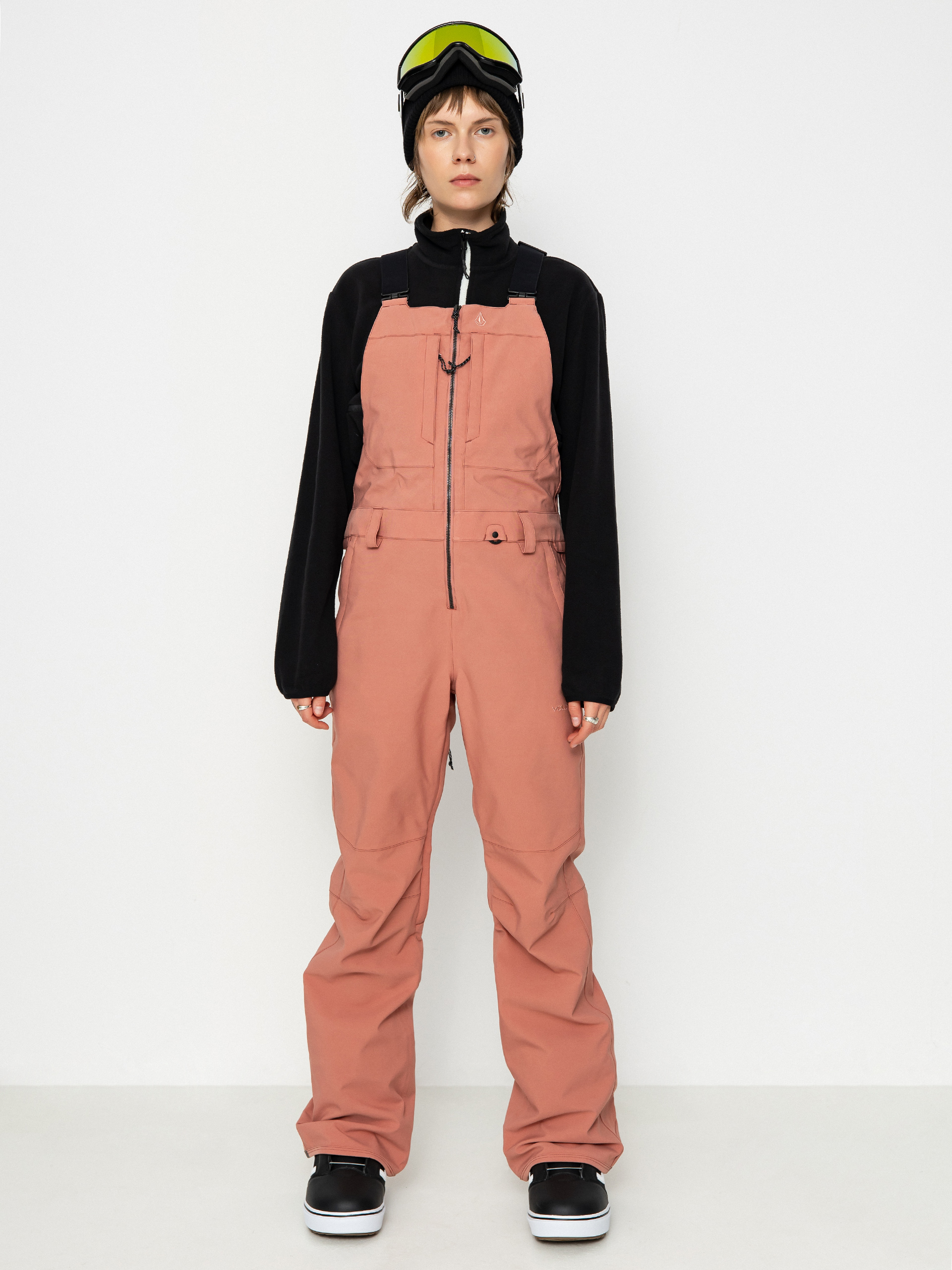 Pantaloni pentru snowboard Volcom Swift Bib Overall Wmn (earth pink)