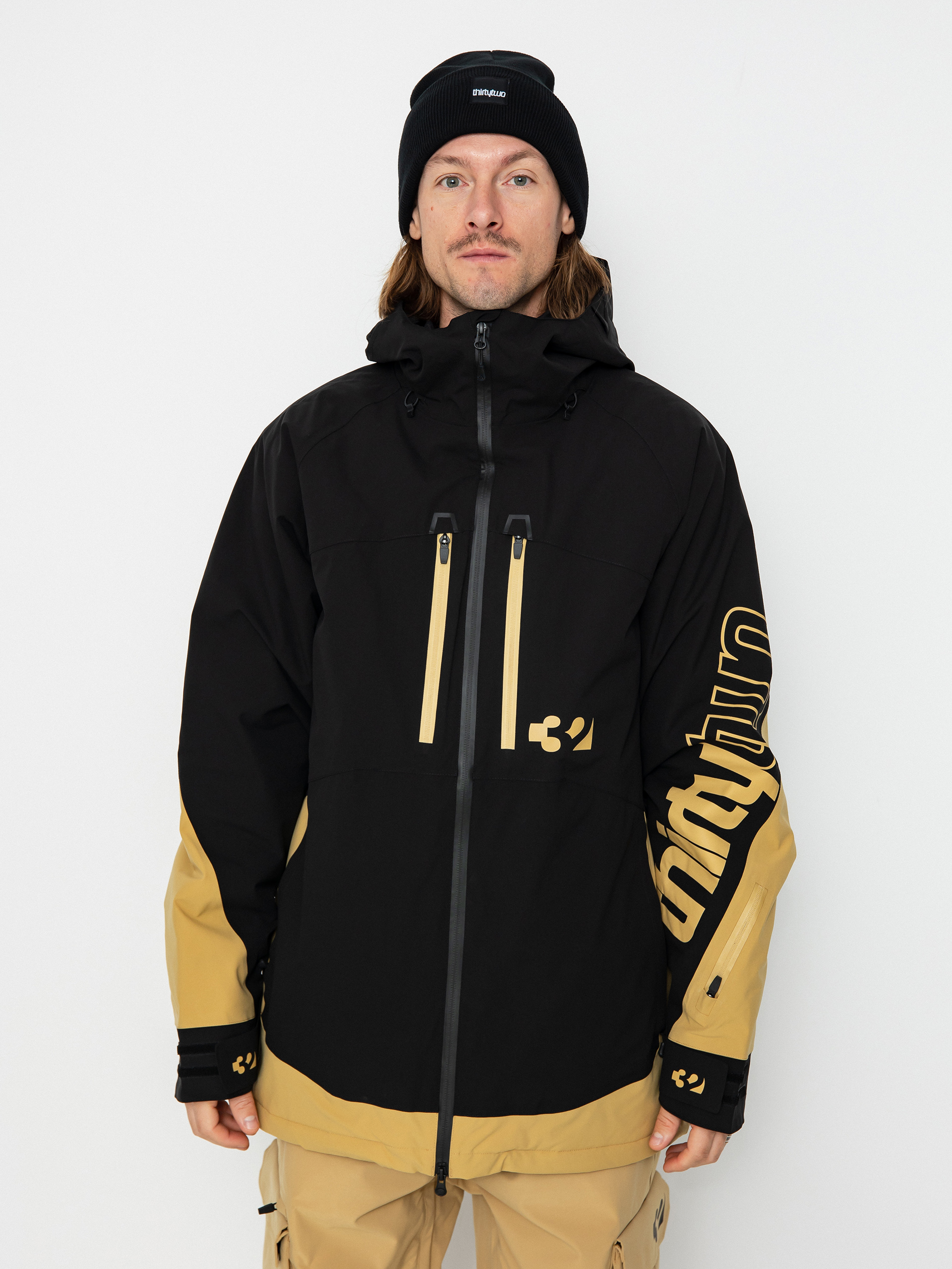 Pentru bărbați Geacă de snowboard ThirtyTwo Lashed Insulated (black/tan)