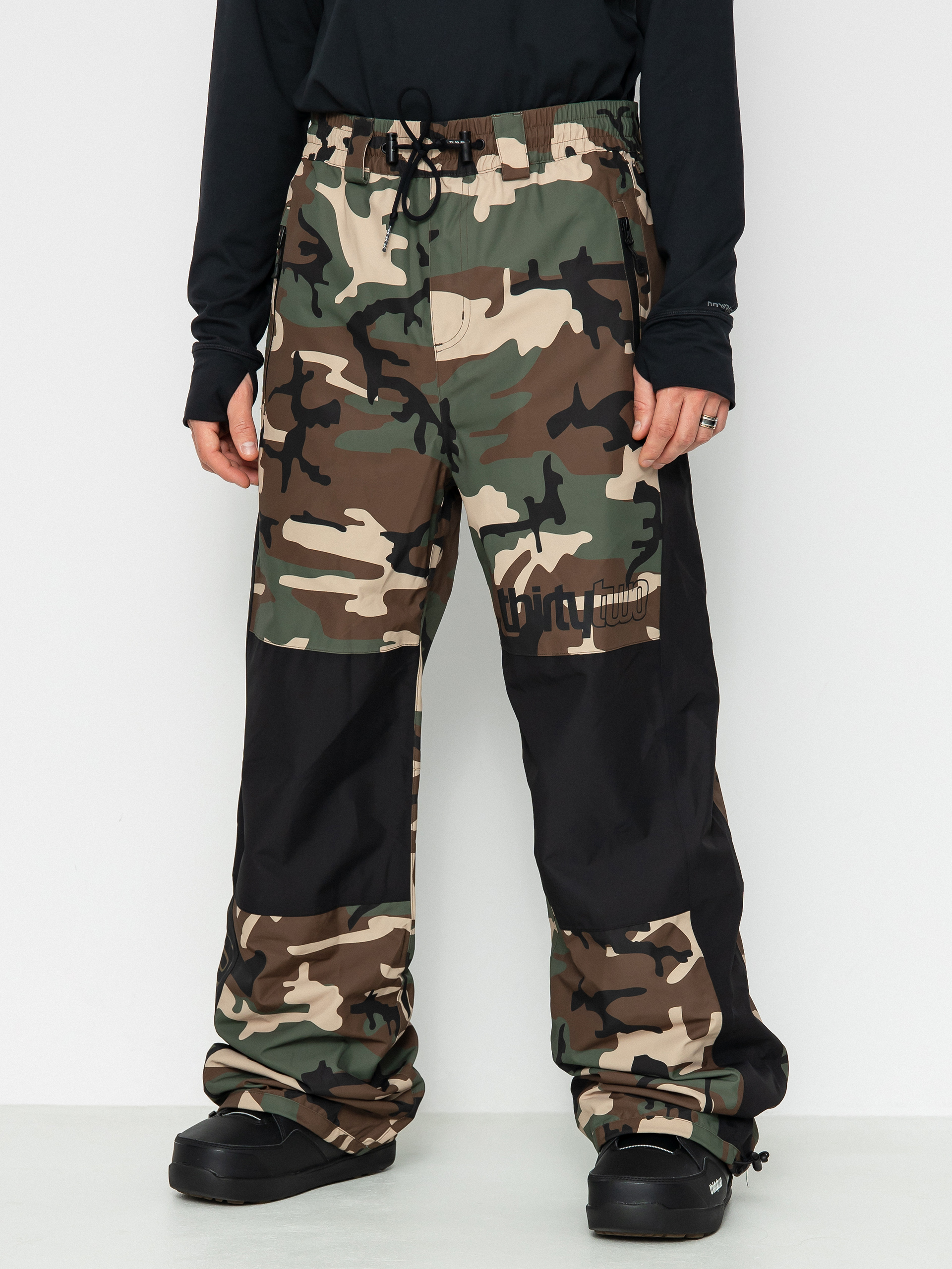 Pantaloni pentru snowboard ThirtyTwo Sweeper (black/camo)