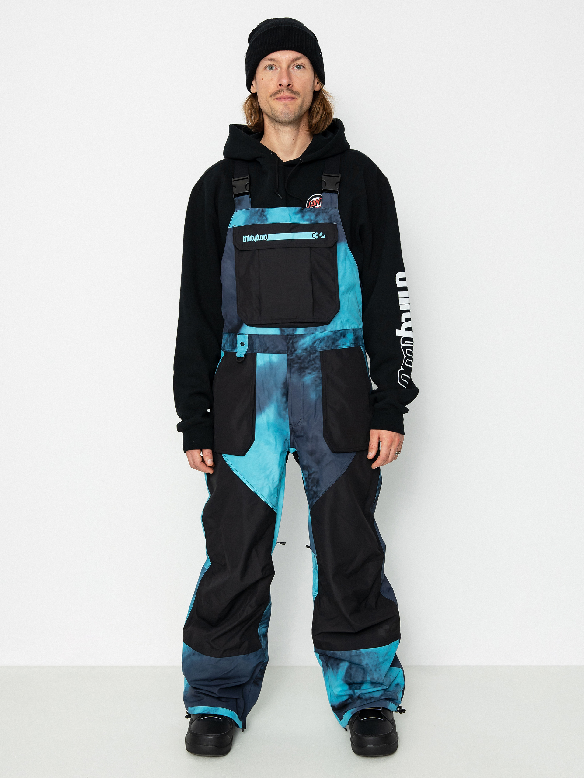 Pentru bărbați Pantaloni pentru snowboard ThirtyTwo Basement Bib (haze)