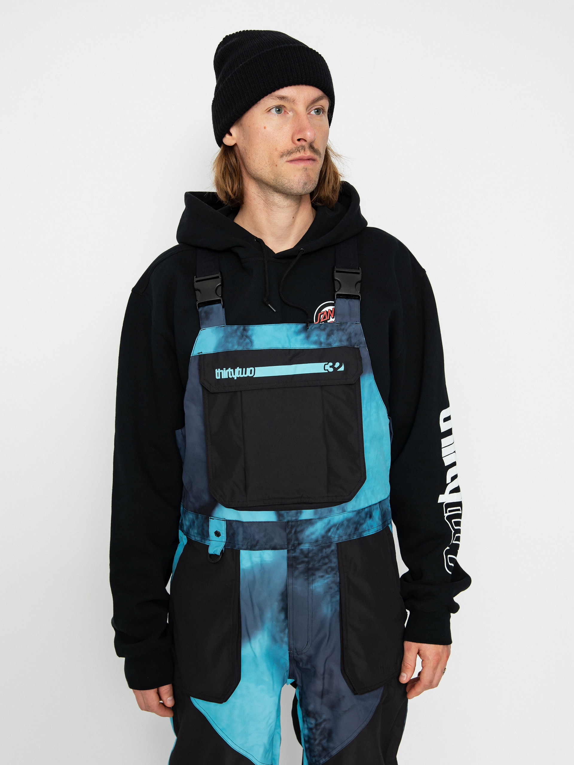 Pentru bărbați Pantaloni pentru snowboard ThirtyTwo Basement Bib (haze)