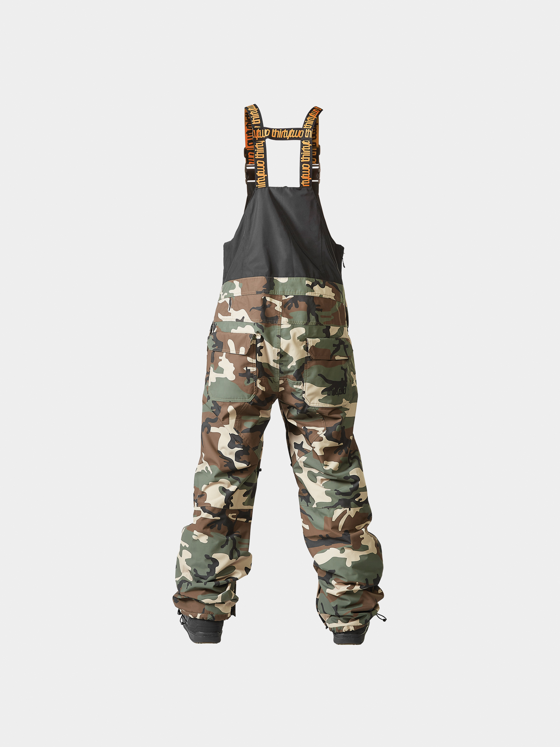 Pentru bărbați Pantaloni pentru snowboard ThirtyTwo Basement Bib (black/camo)
