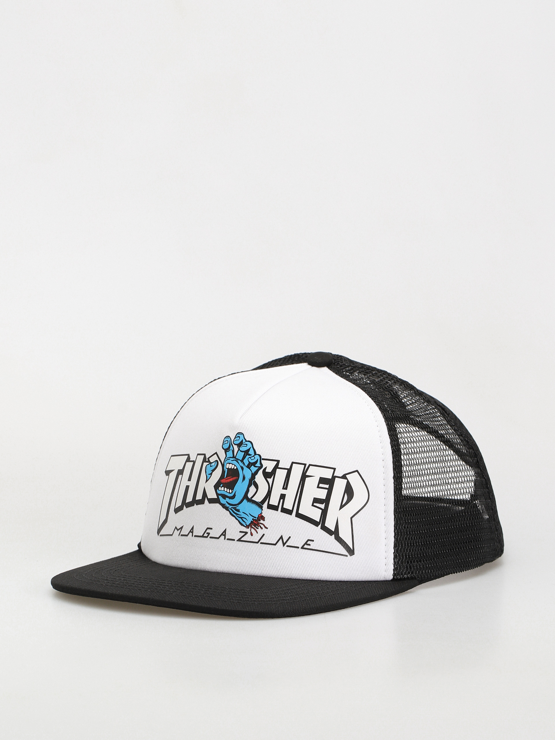 Șapcă Santa Cruz X Thrasher Screaming Logo Mesh Trucker (white/black)