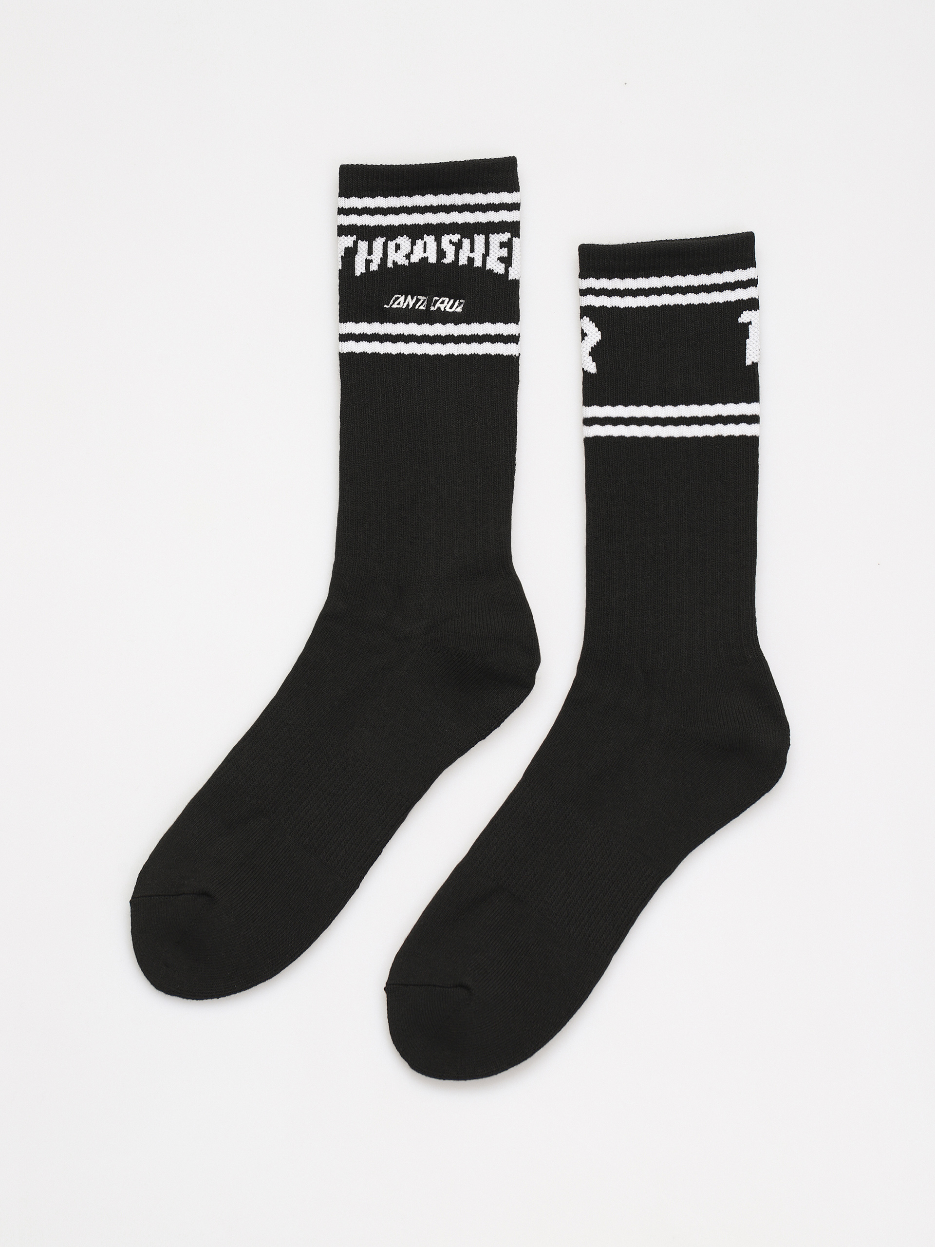 Șosete Santa Cruz X Thrasher Sc Strip Crew (black)