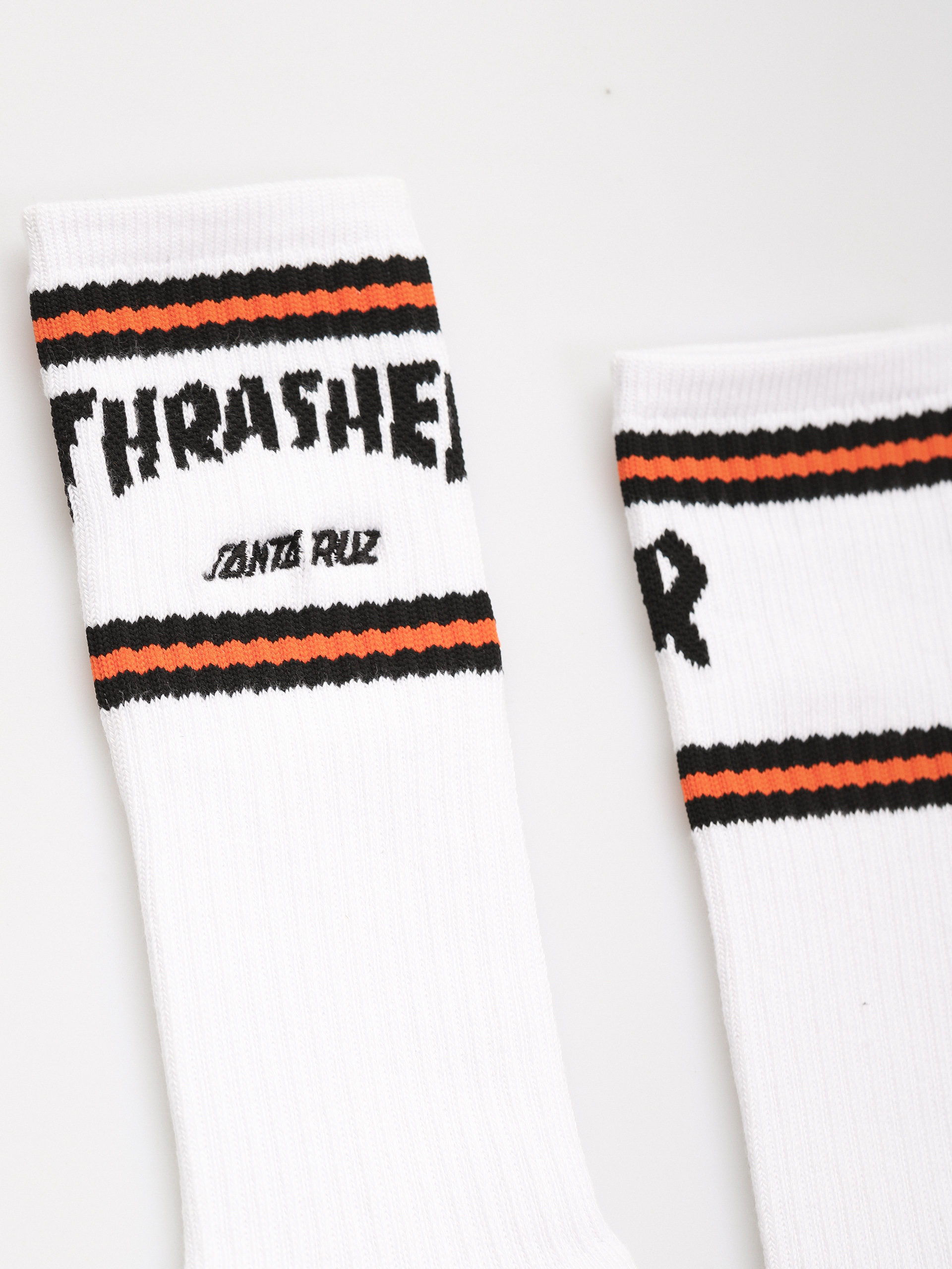 Șosete Santa Cruz X Thrasher Sc Strip Crew (white)