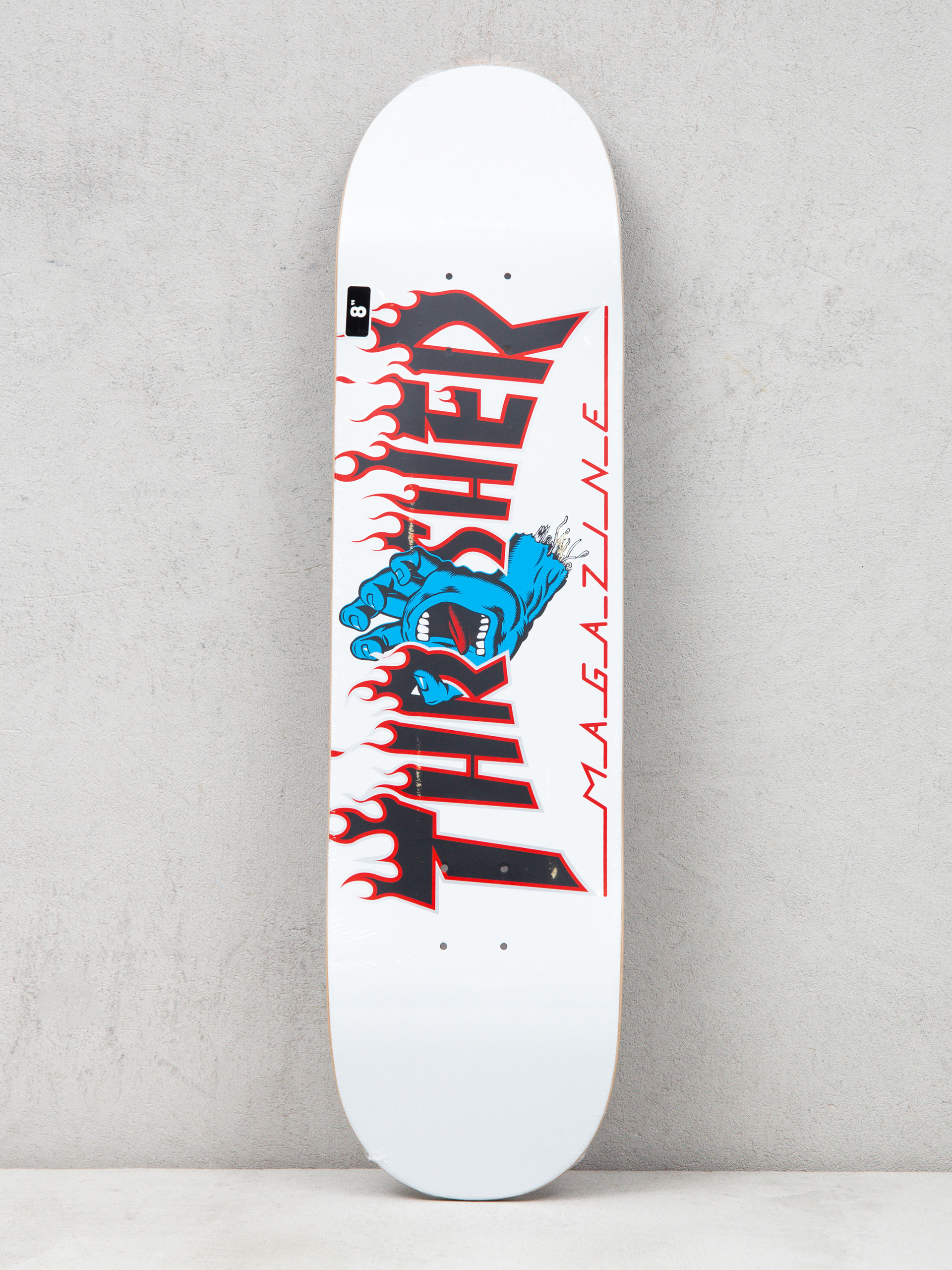 Placă Santa Cruz X Thrasher Screaming Flame Logo (white)