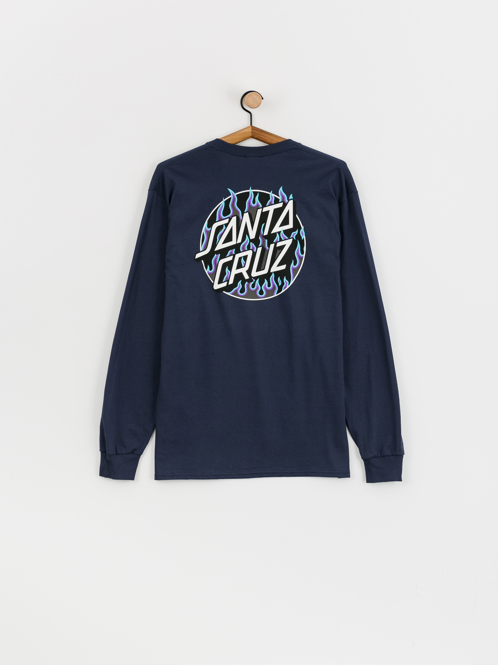 Longsleeve Santa Cruz X Thrasher Flame Dot (navy)