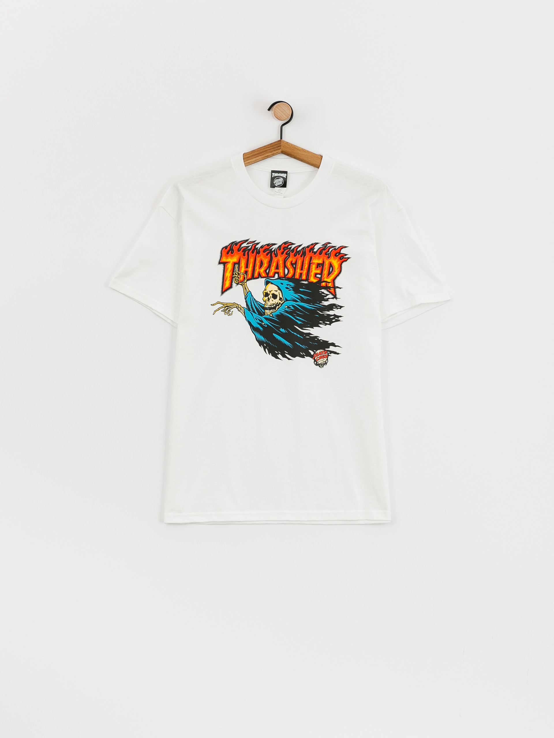 Tricou Santa Cruz X Thrasher O'Brien Reaper (white)