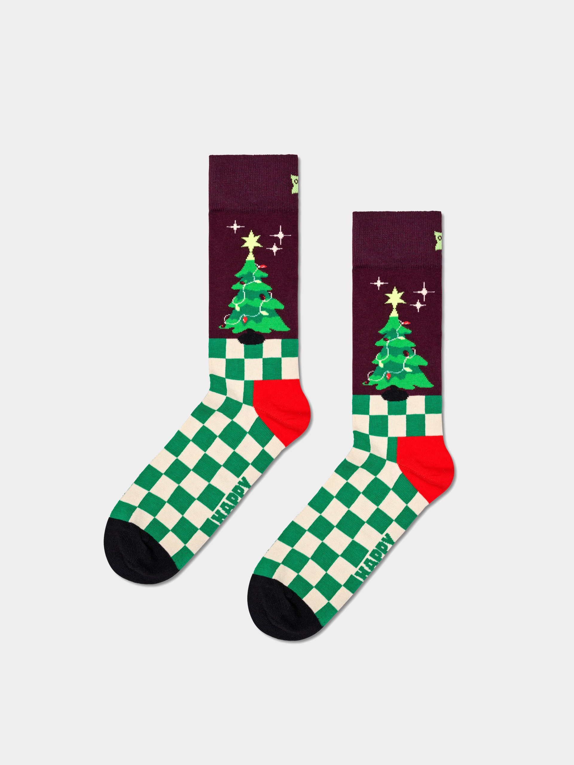 Șosete Happy Socks Christmas Tree (dark red)