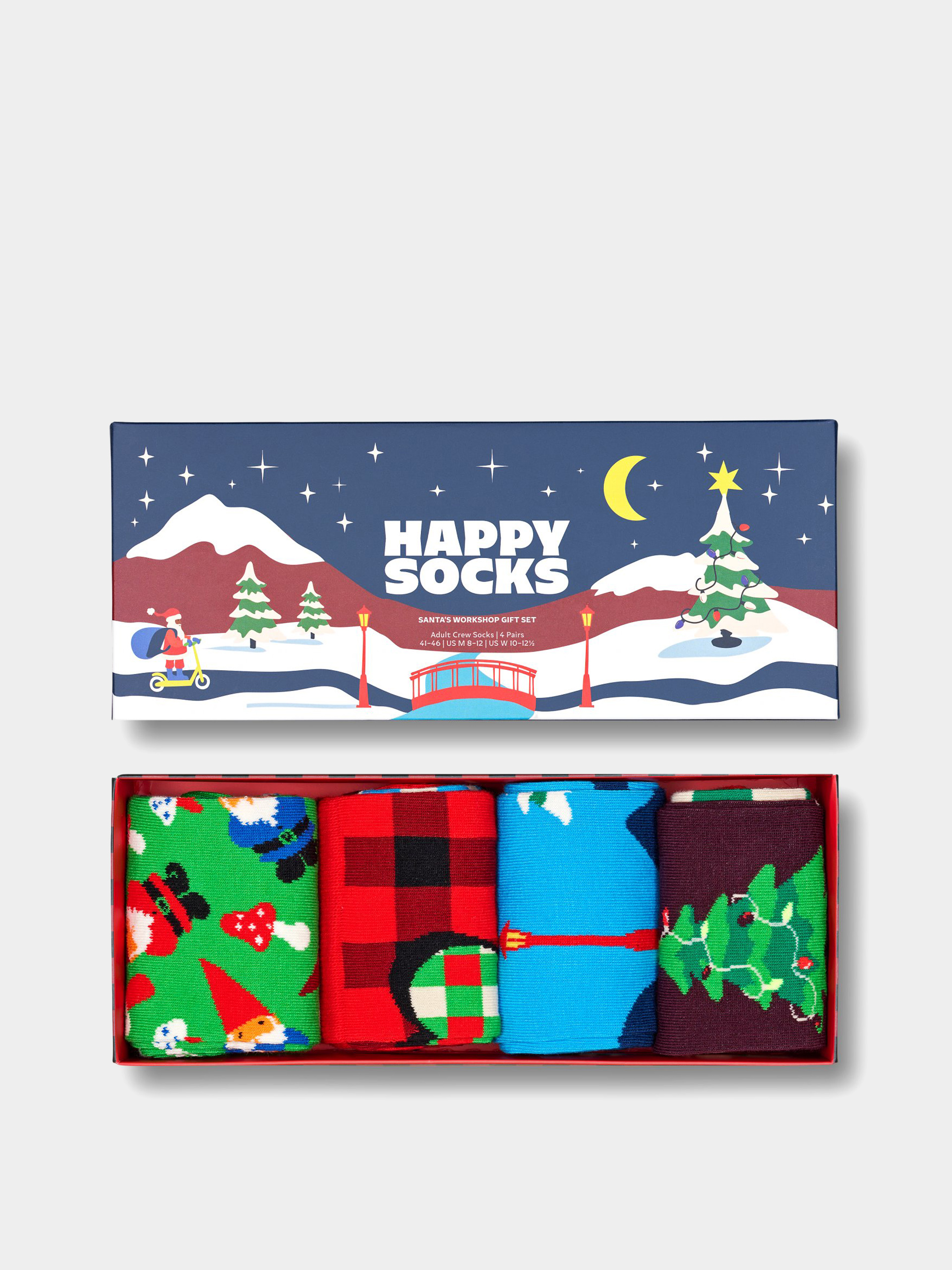 Șosete Happy Socks 4 Pack Santa's Workshops Gift Set (green)