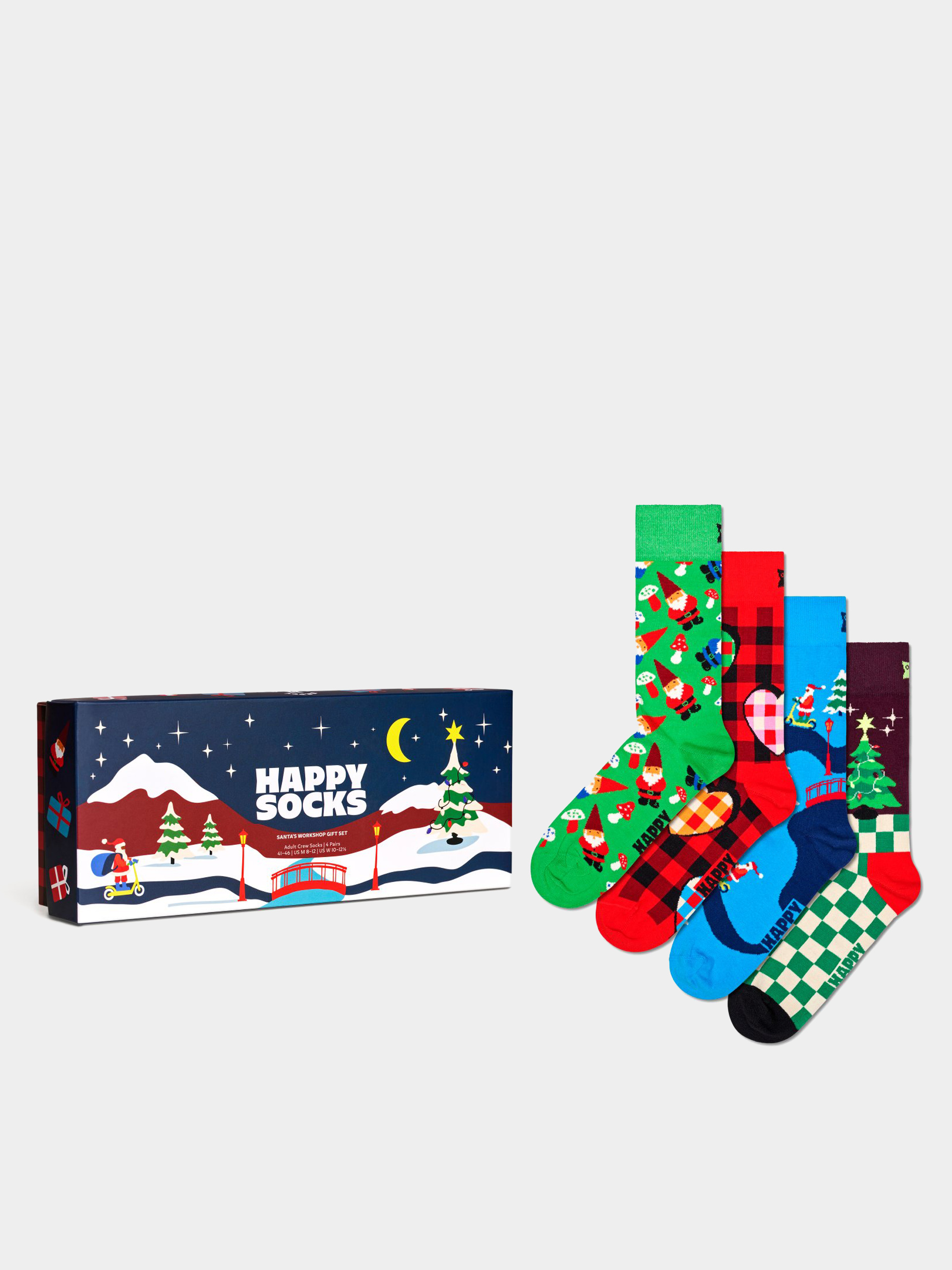 Șosete Happy Socks 4 Pack Santa's Workshops Gift Set (green)