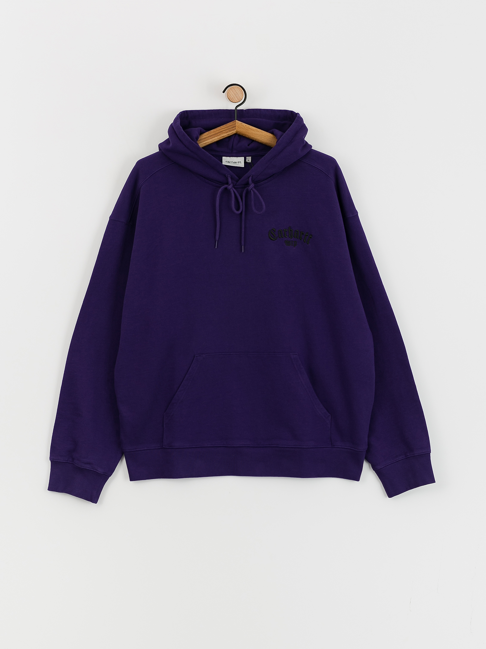 Hanorac cu glugă Carhartt WIP Onyx Script HD (tyrian/black)