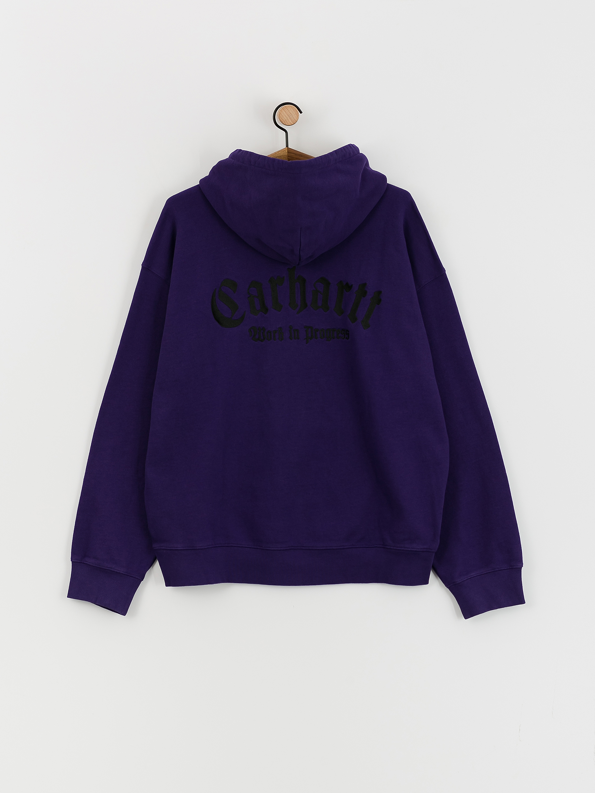 Hanorac cu glugă Carhartt WIP Onyx Script HD (tyrian/black)