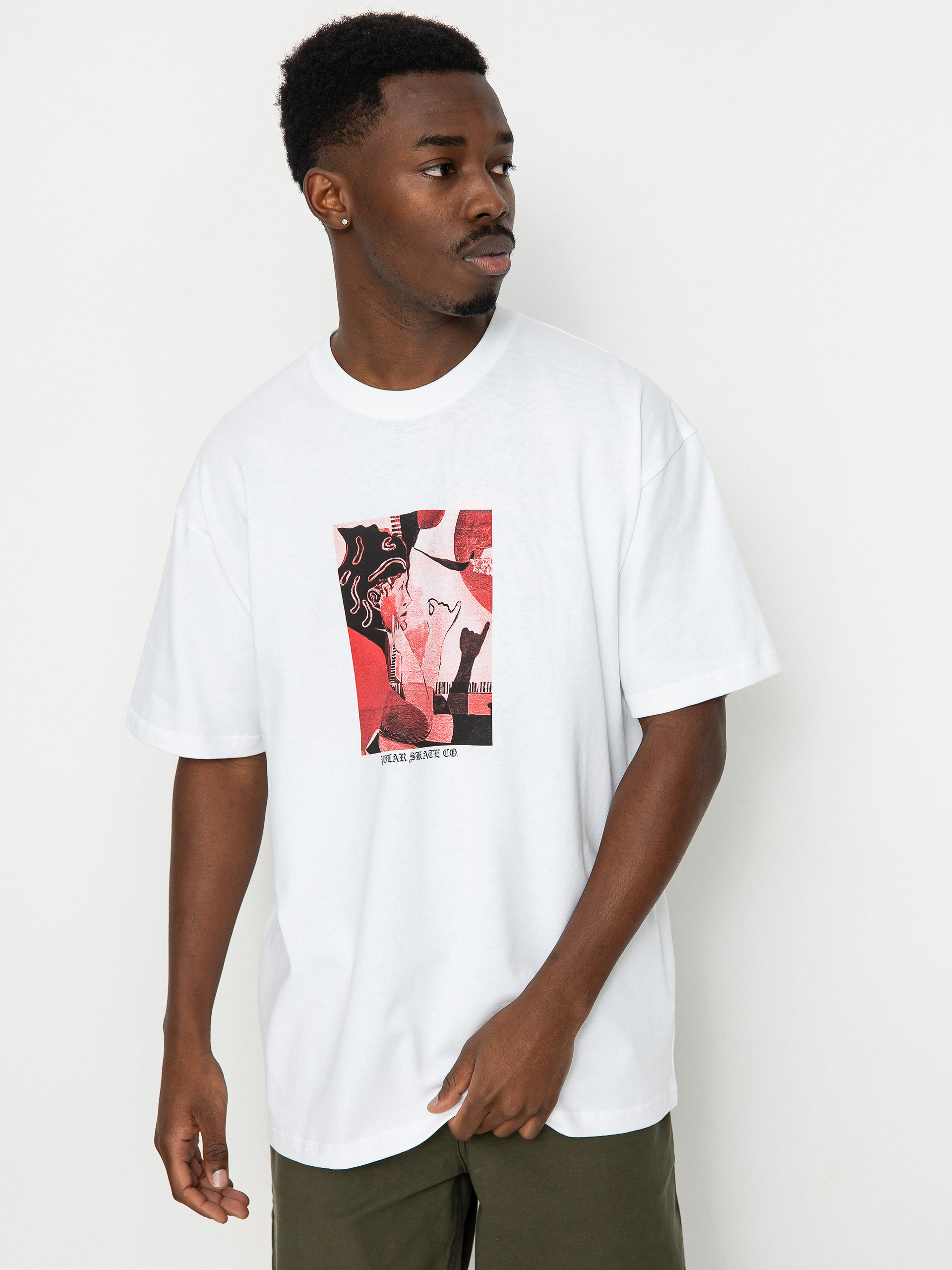 Tricou Polar Skate Contact (white)