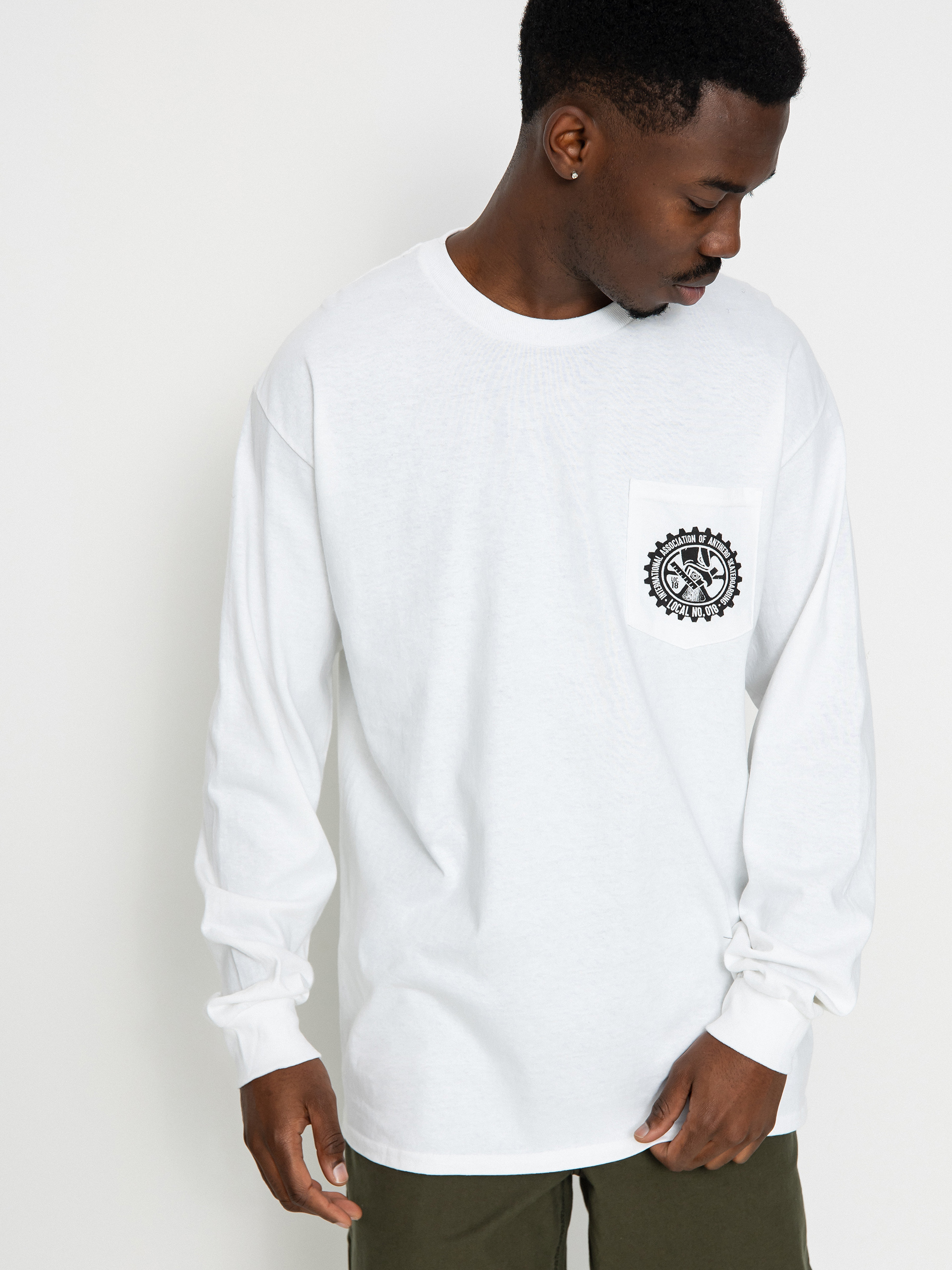 Longsleeve Antihero Pkt Union 18 Lcal (white/black)