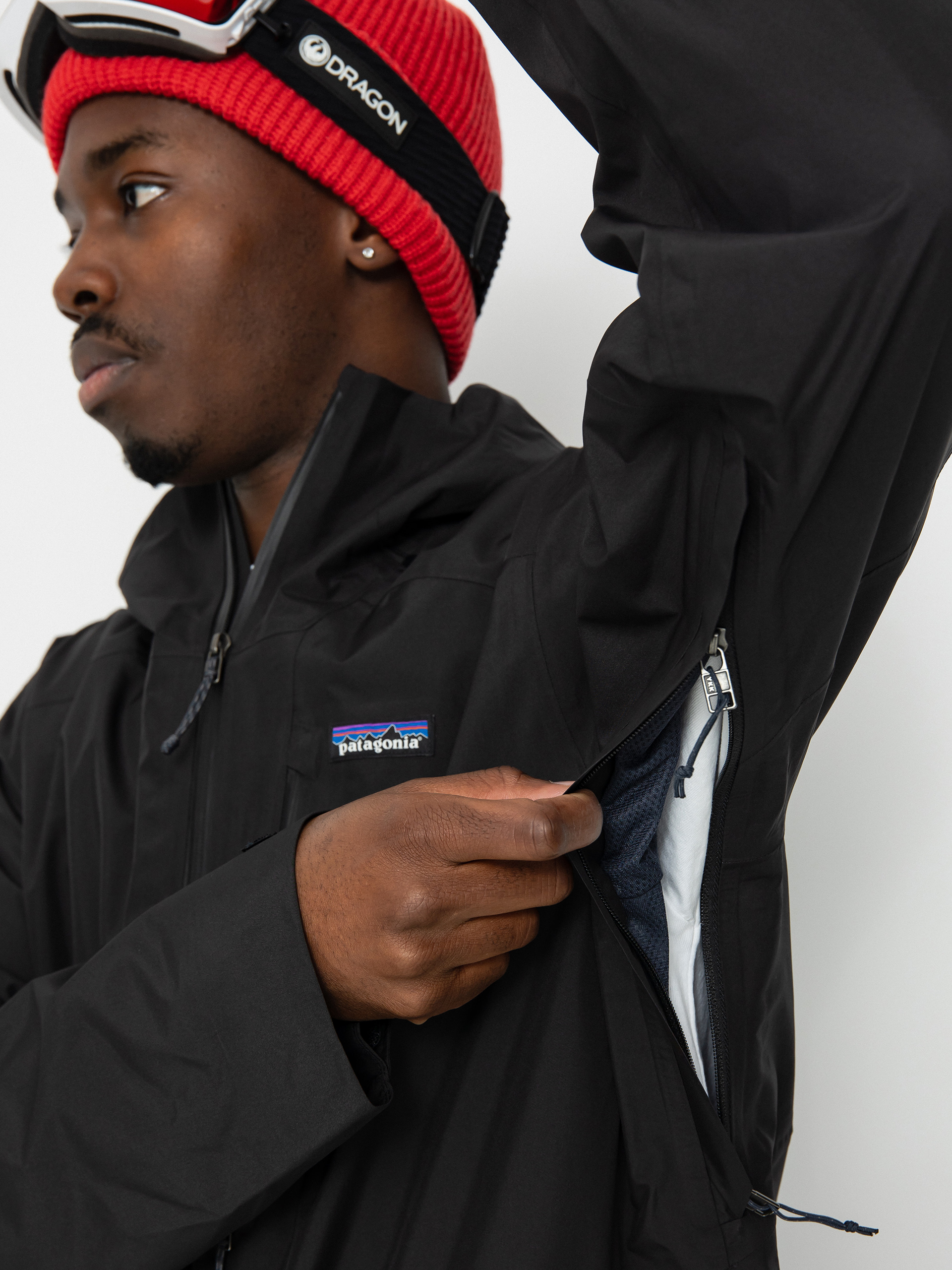 Pentru bărbați Geacă de snowboard Patagonia Powder Town (black)