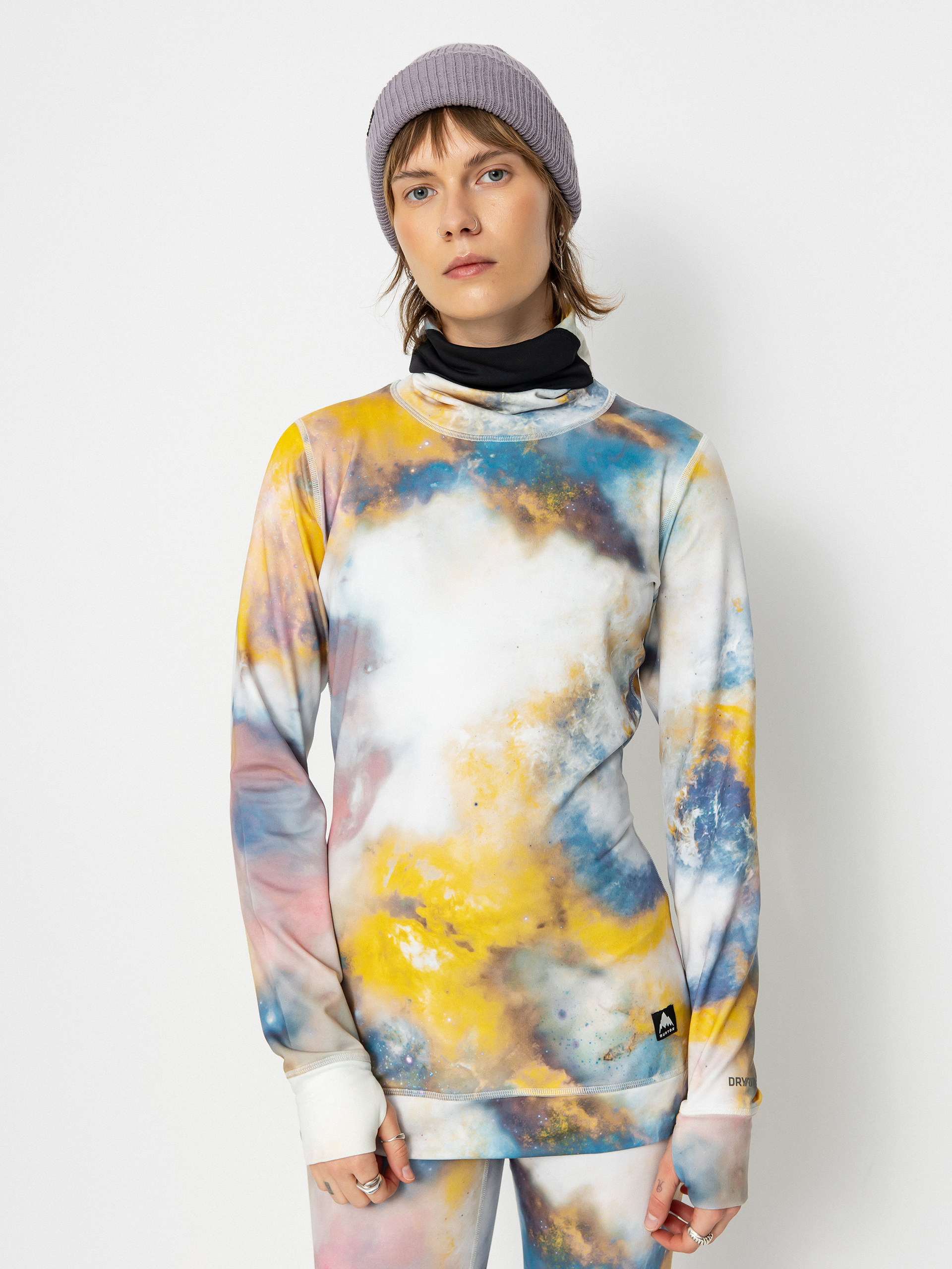 Pentru femei Longsleeve Burton Midweight Base Layer Long Neck (stout white voyager)