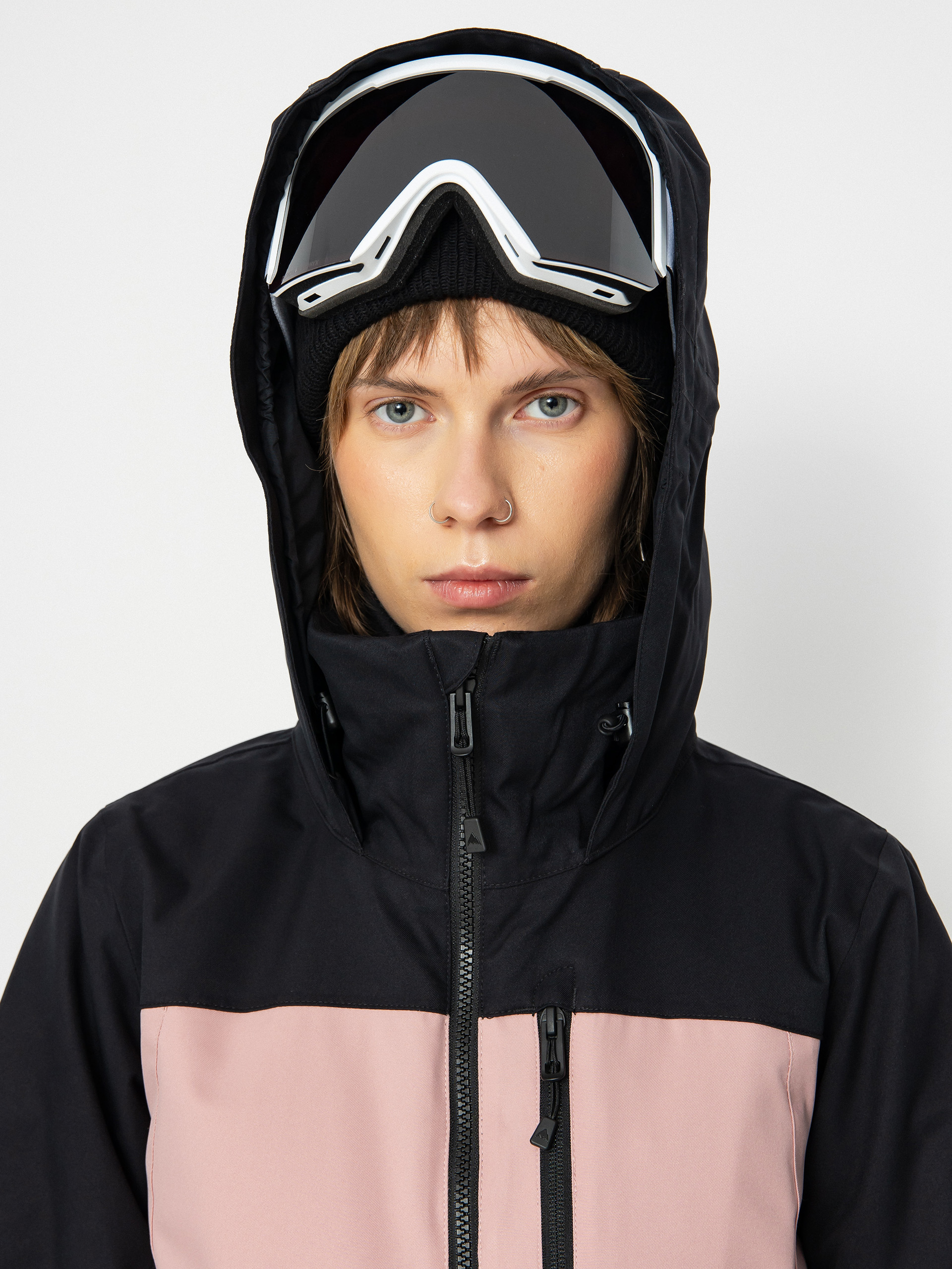 Pentru femei Geacă de snowboard Burton Lelah (true black/powder blush)